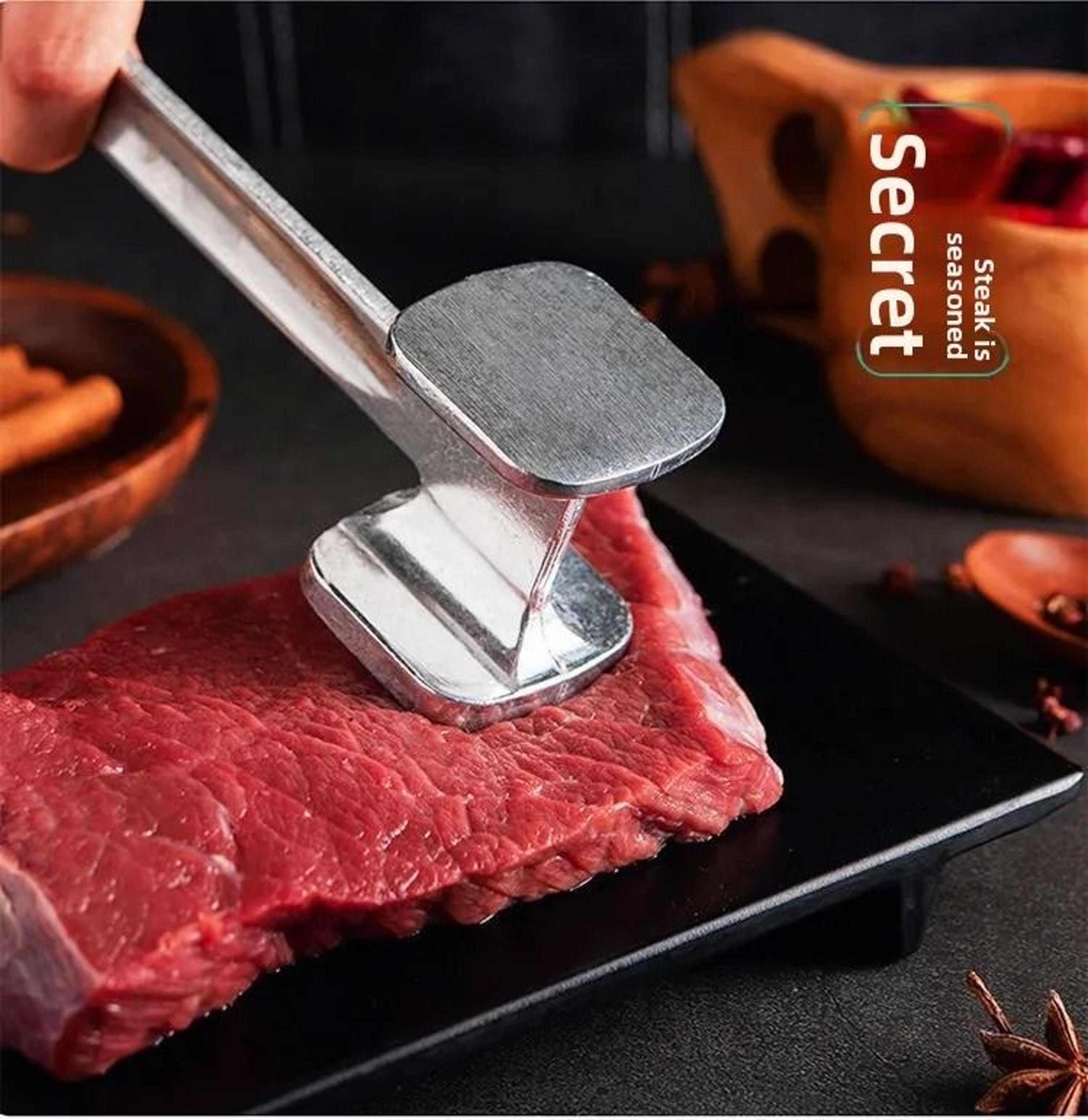 high performance aluminum alloy meat mallet and precision steak texturizing architecture