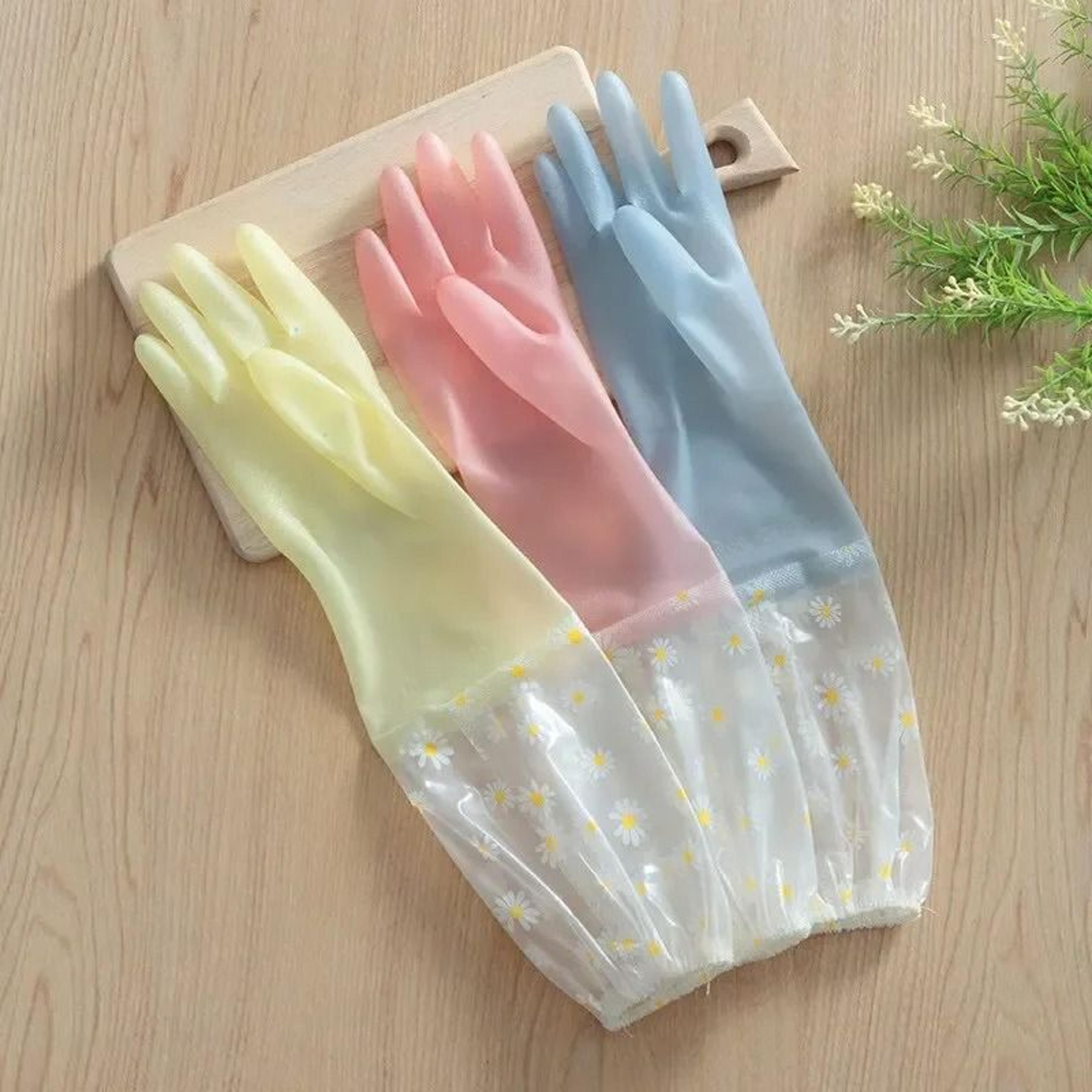 high-performance extended waterproof rubber gloves and high-fidelity domestic sanitation architecture