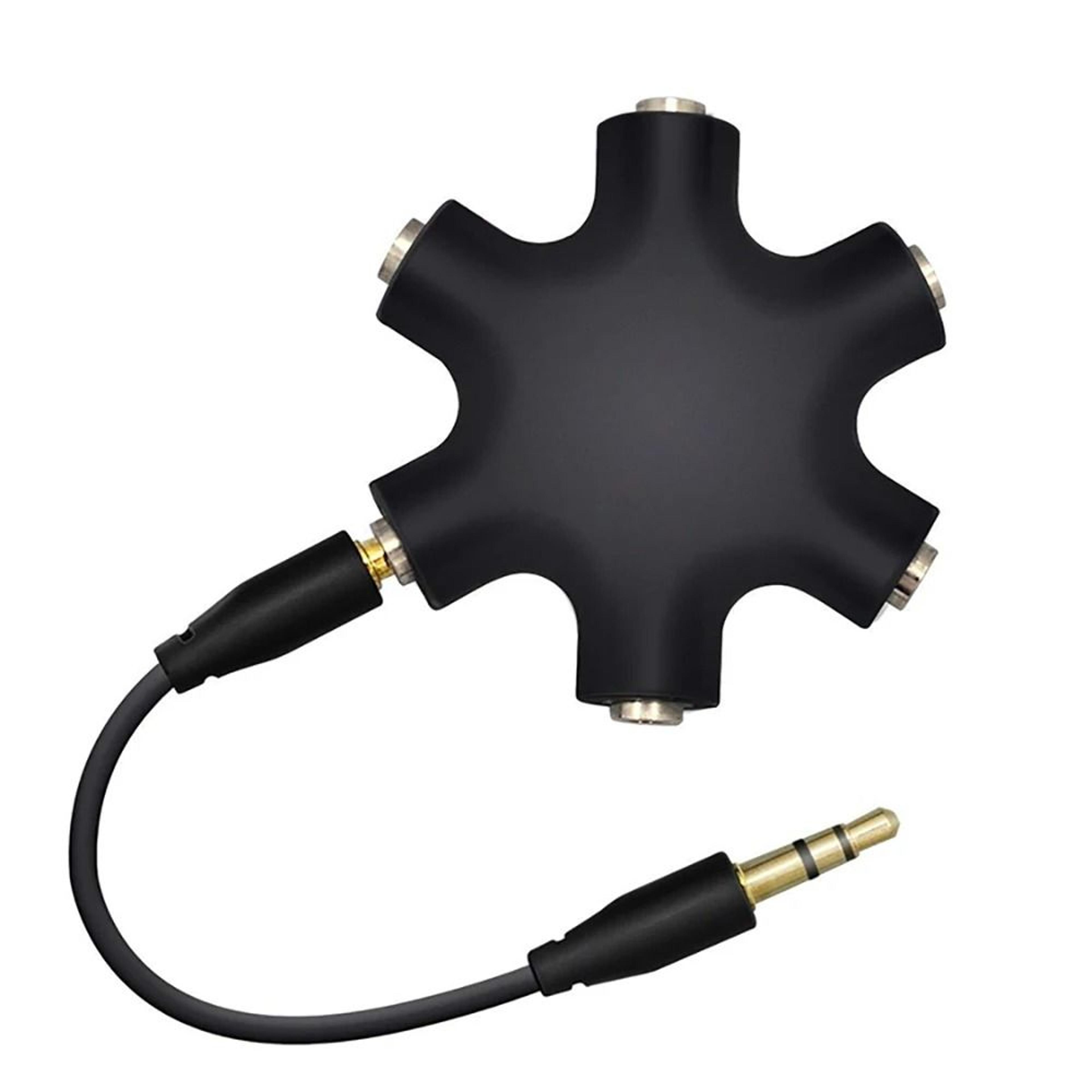 high-fidelity 3.5mm multi-link audio hub and 5-jack female connector adapter