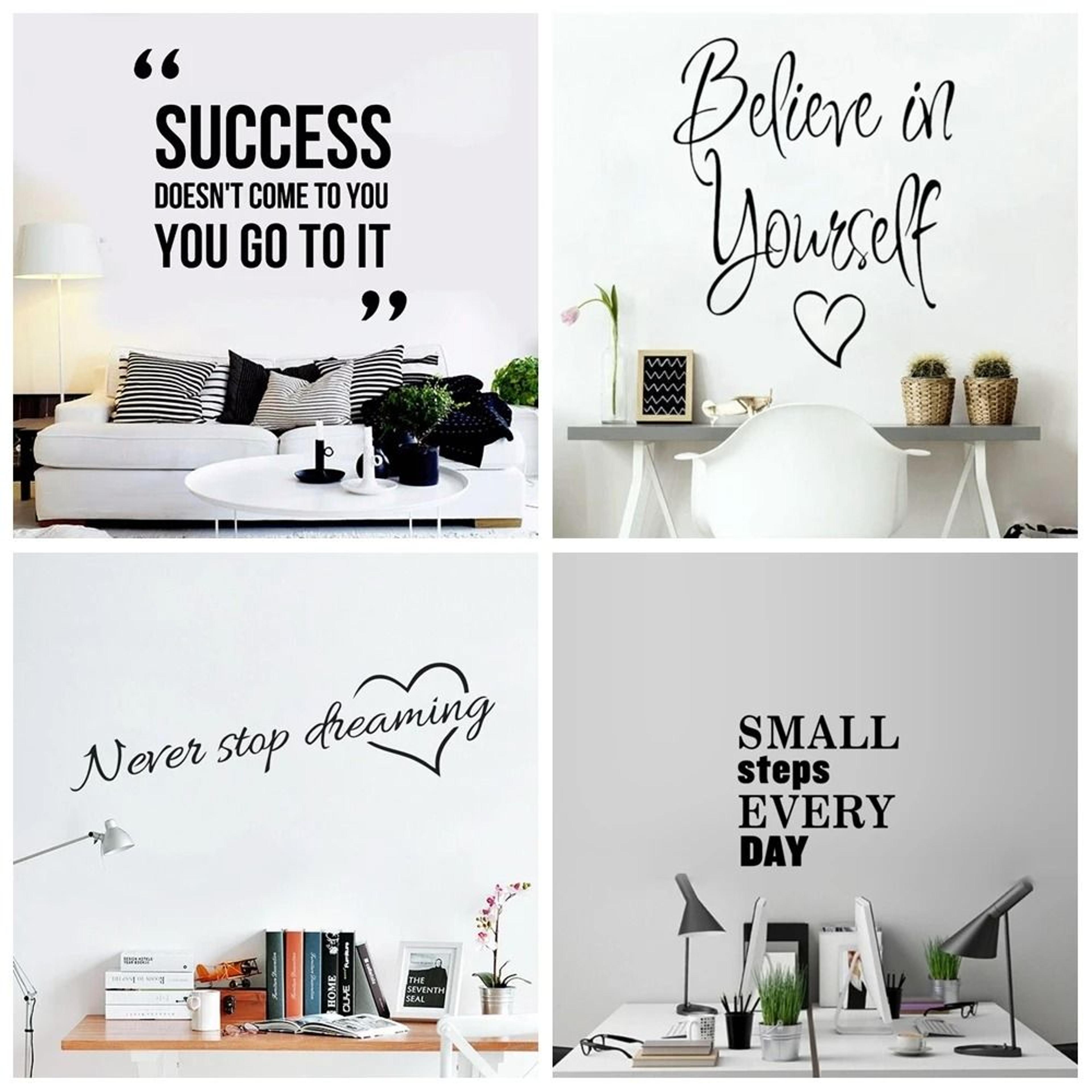 inspirational wall decal | feather & butterfly home decor