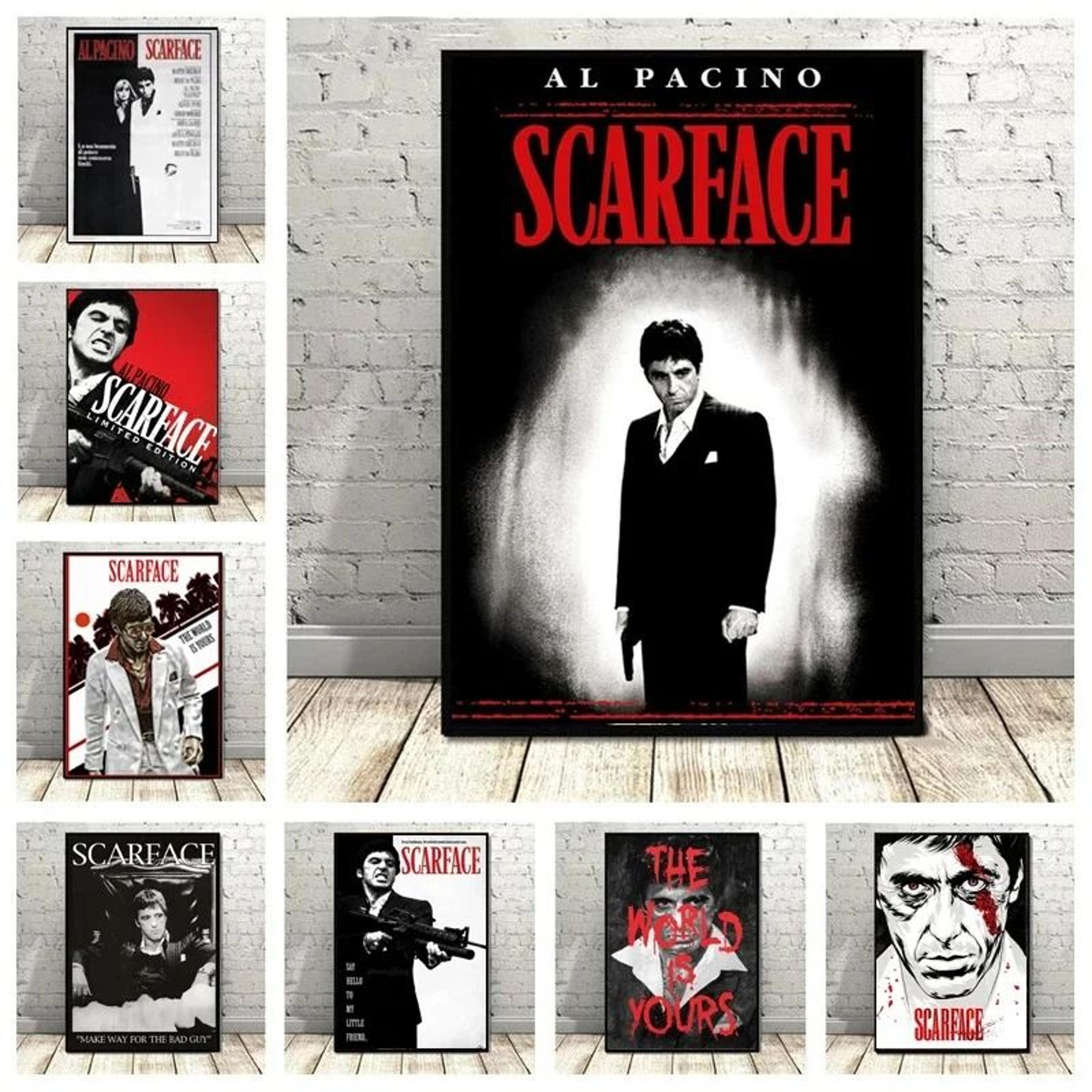 al pacino "scarface" movie art poster | legendary tony montana canvas painting