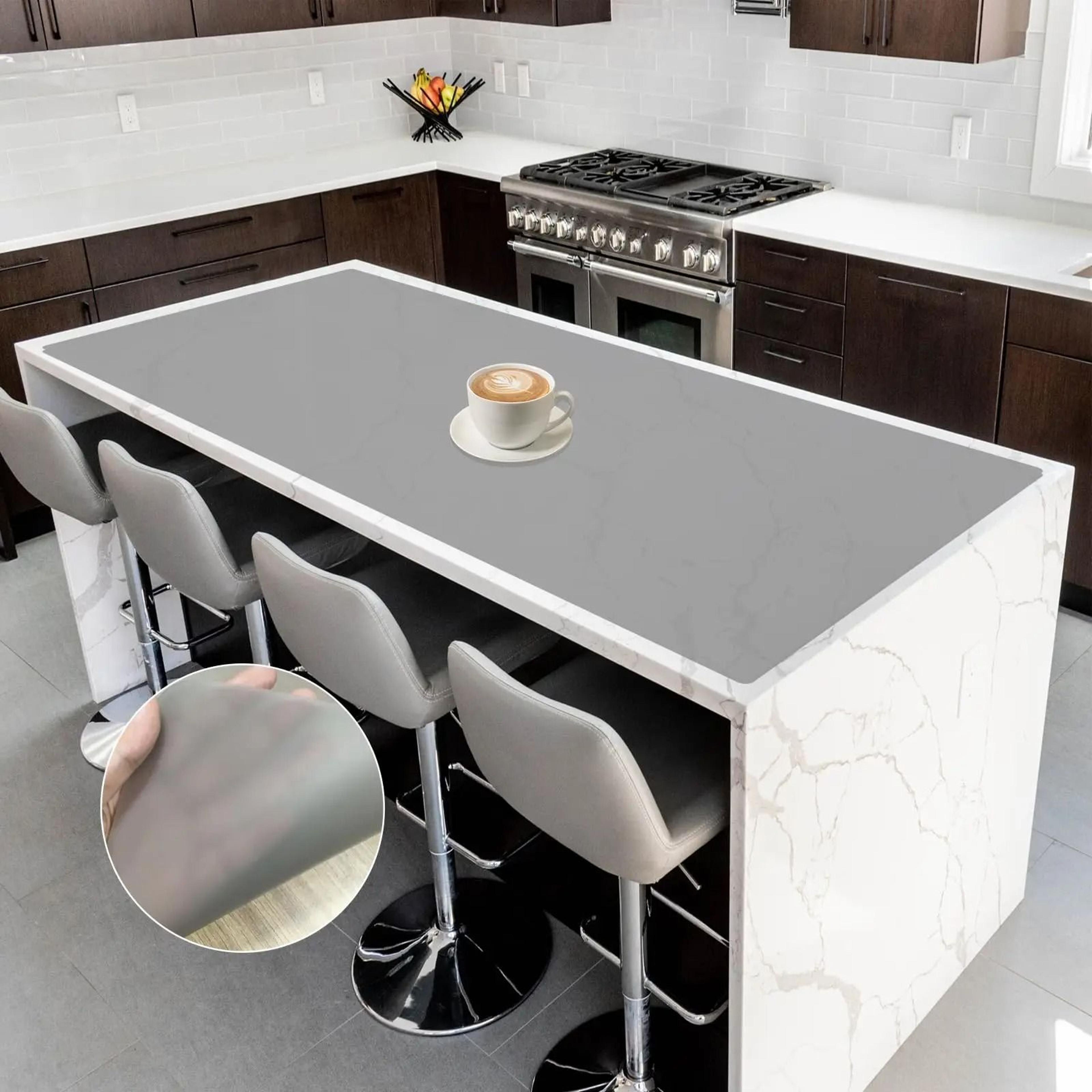 premium large soft silicone table mat | oil-proof & heat-resistant kitchen counter protector