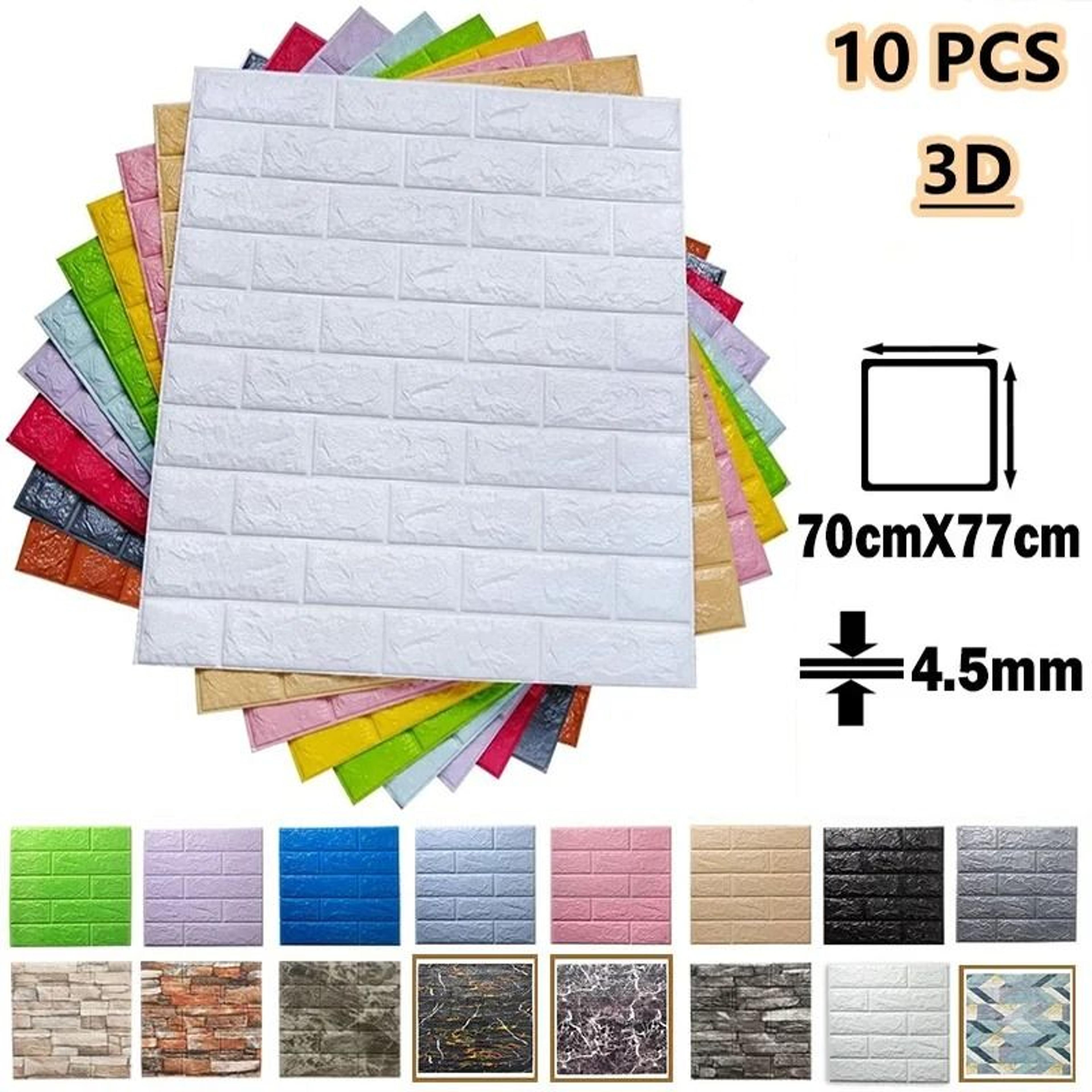 premium 10-piece 3d brick wall panel set | self-adhesive kid-safe diy wallpaper