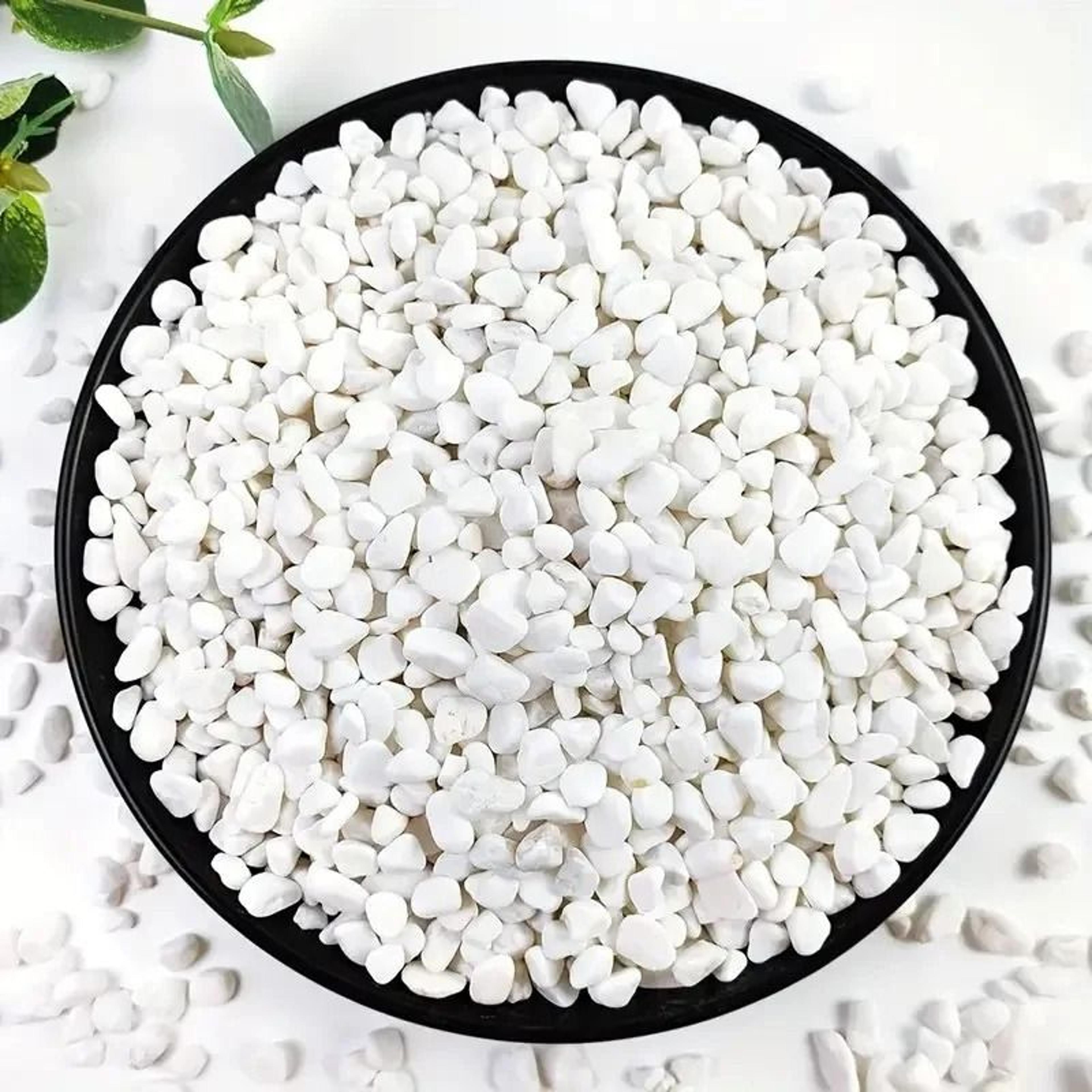 1lb premium crystal pebbles | natural polished landscaping stone for aquariums, succulents & diy home decor
