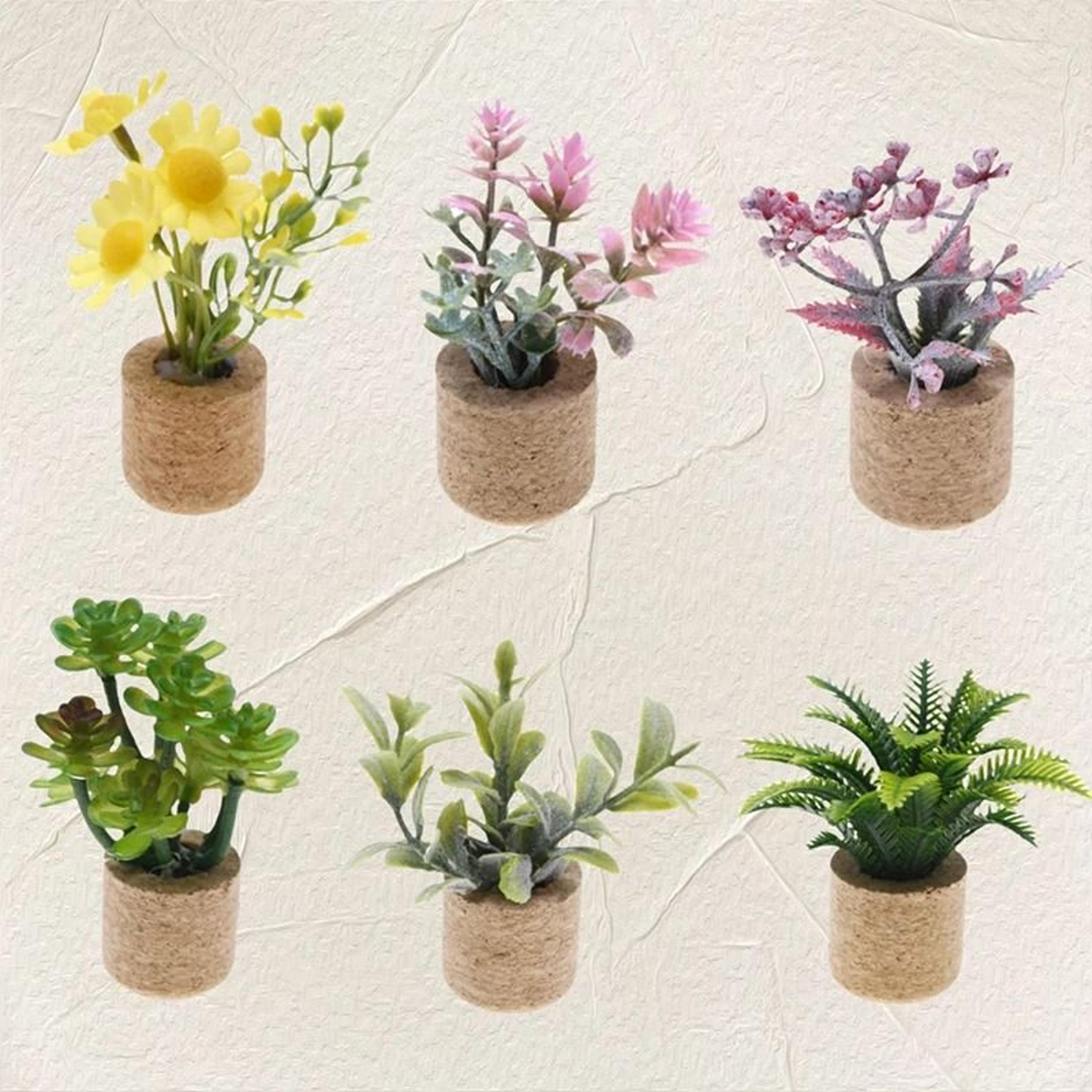 1 12 miniature potted flower | dollhouse green plant model | executive micro-landscape sanctuary decor