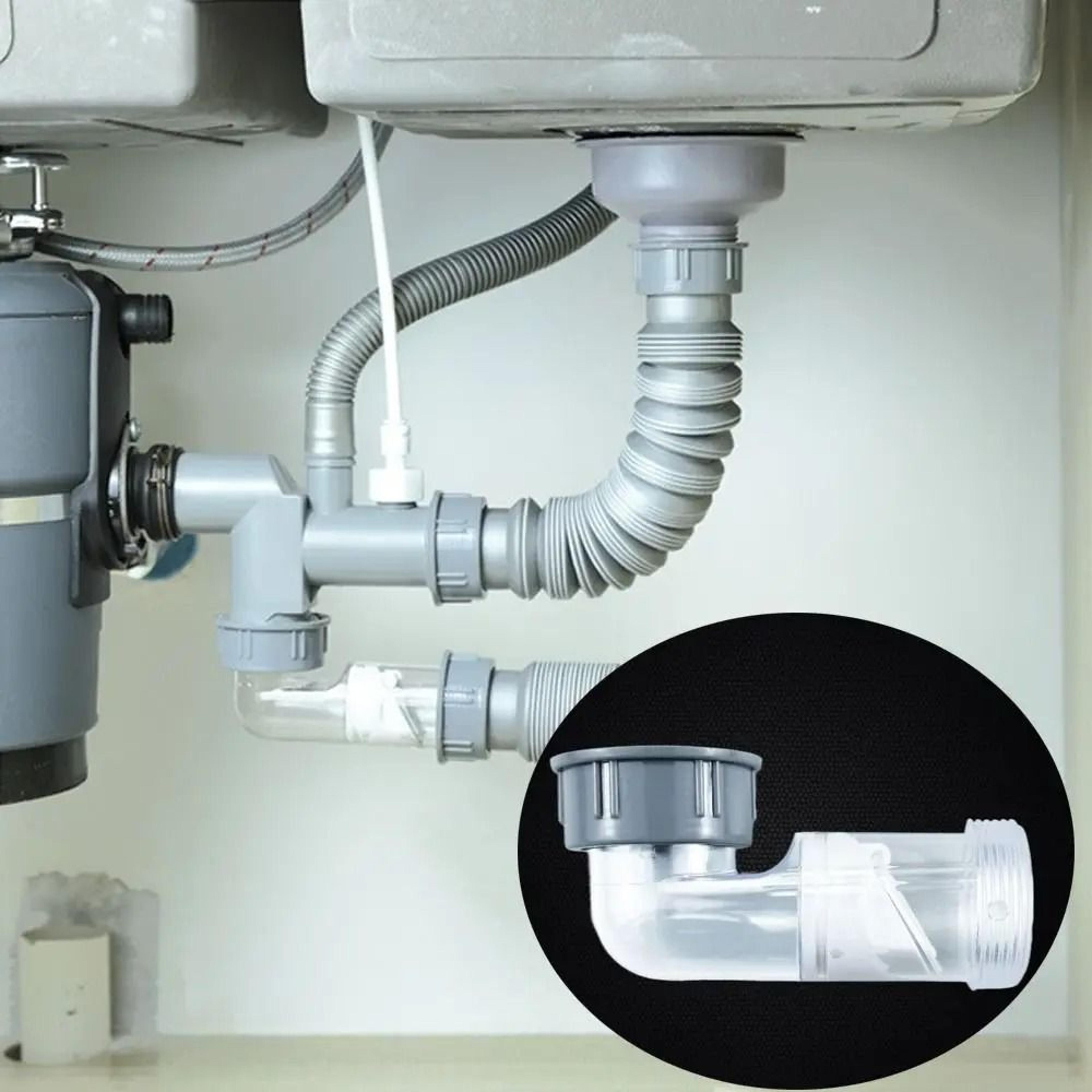odor-proof curved basin drain kit | high-fidelity kitchen & bath sink pipeline solution
