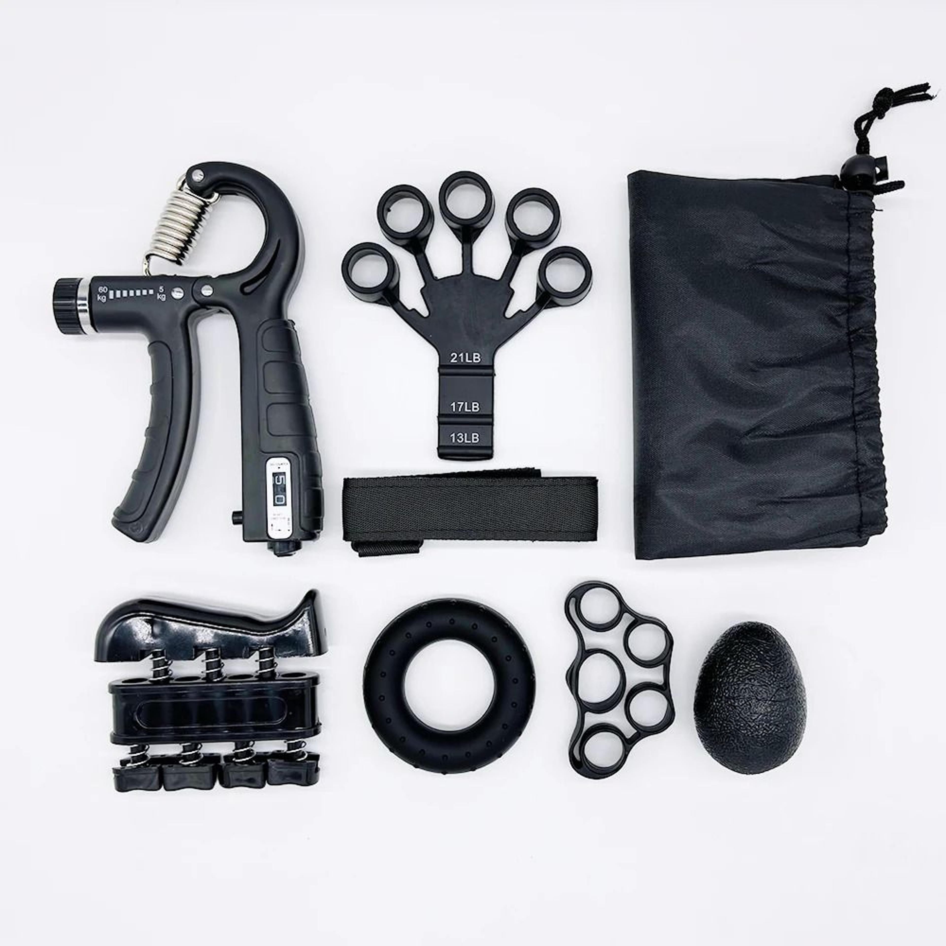 adjustable r-type countable hand grip and strength training interface