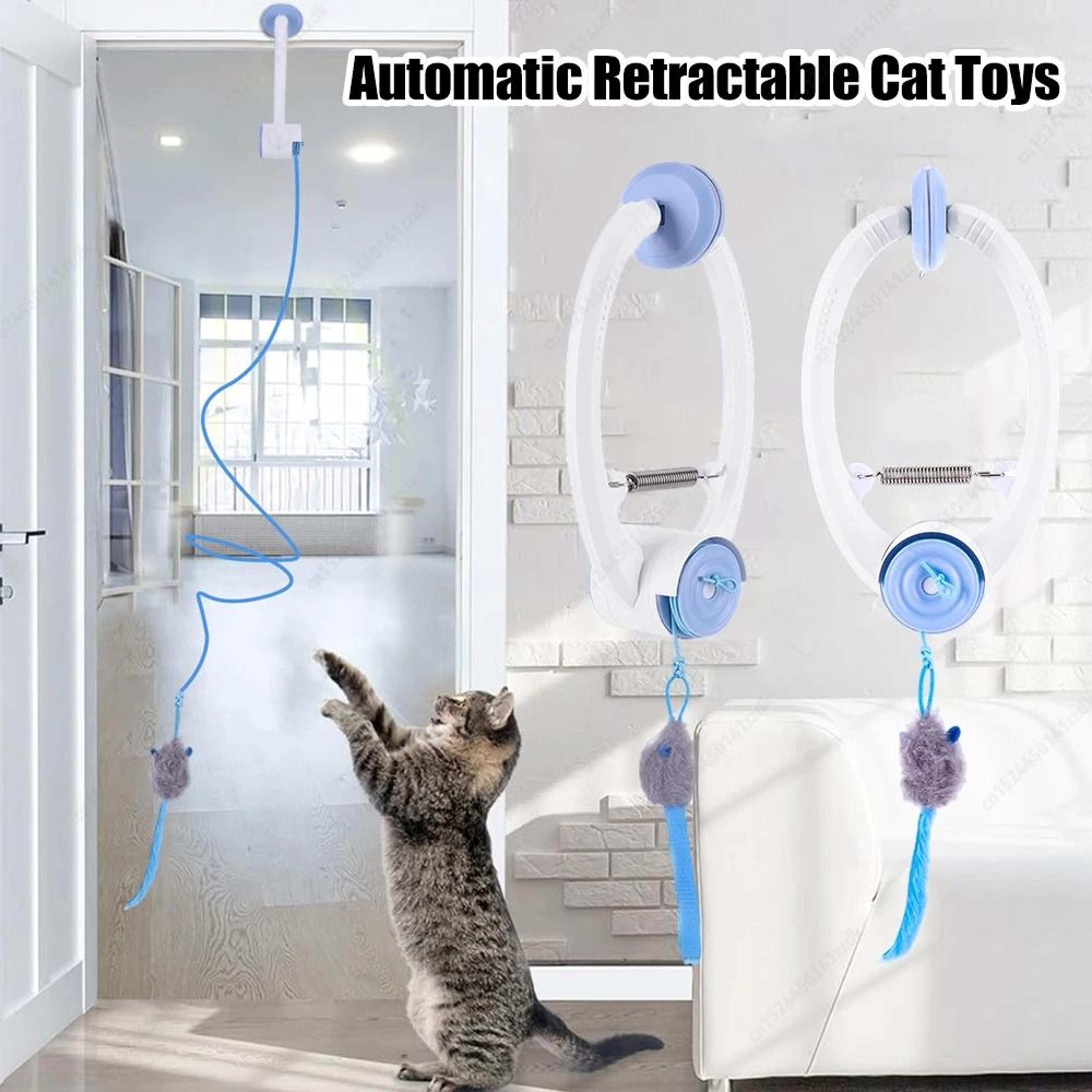 automatic retractable door-hanging kitten toy