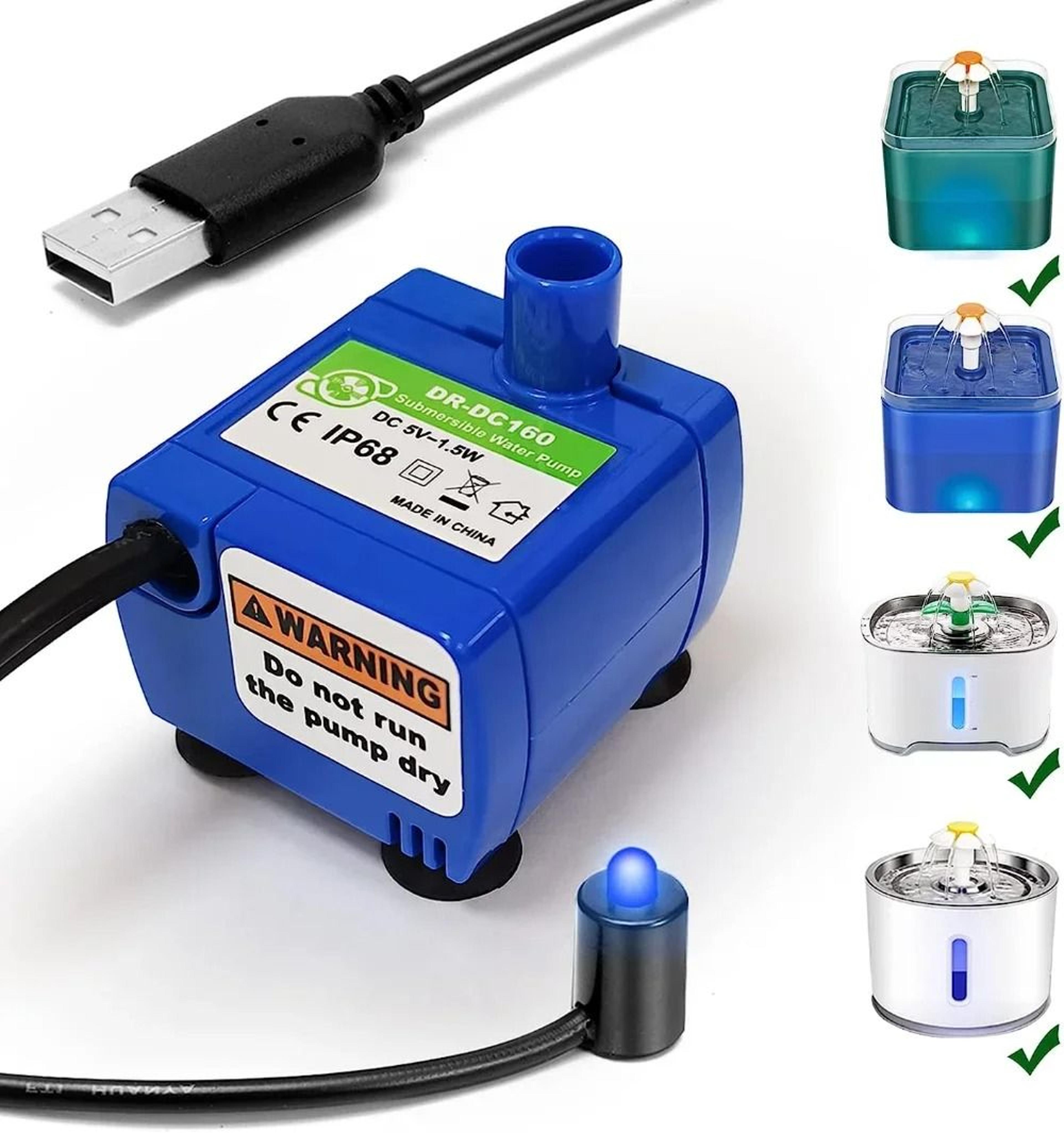 submersible replacement pump with led light