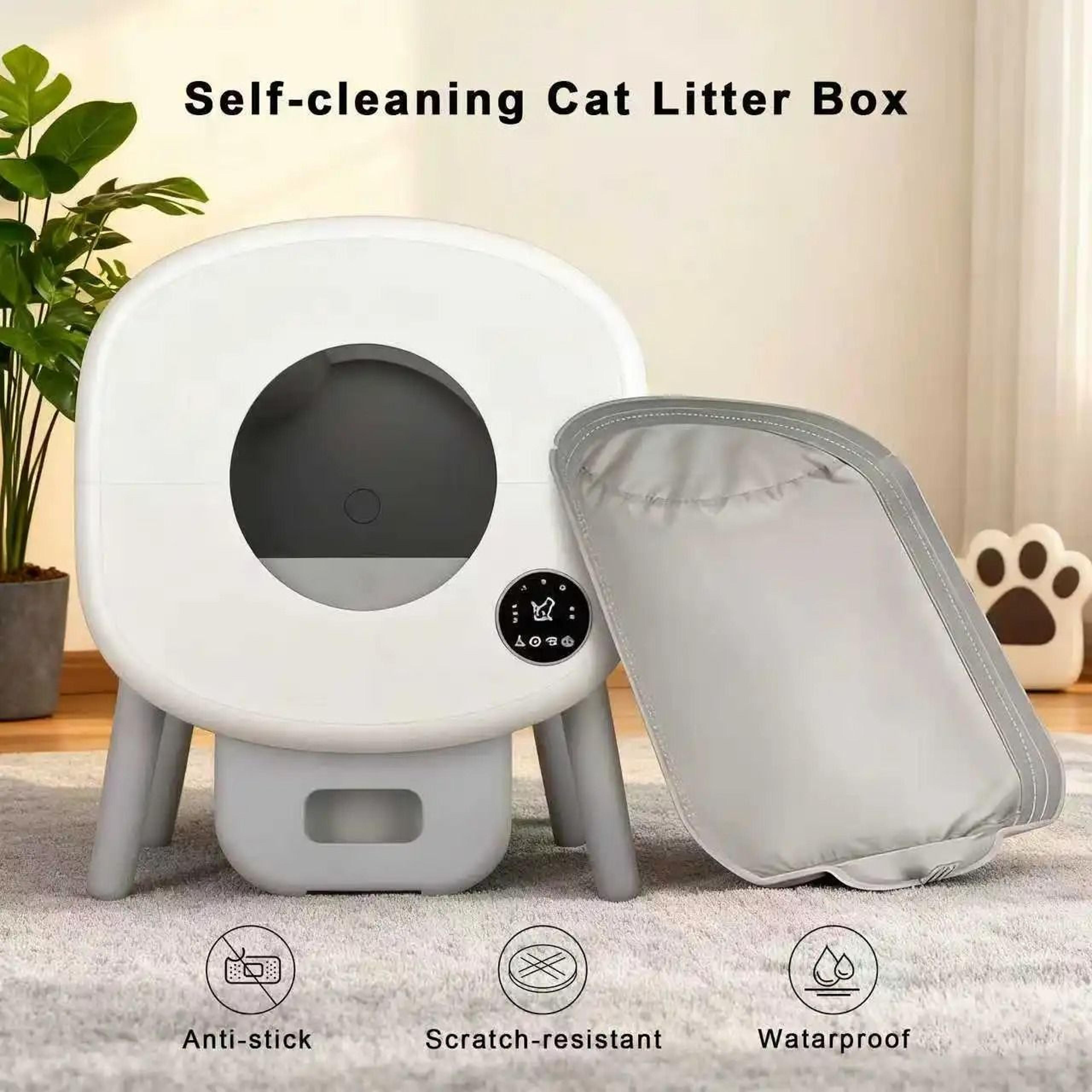 automatic cat litter box replacement soft fabric liner mat