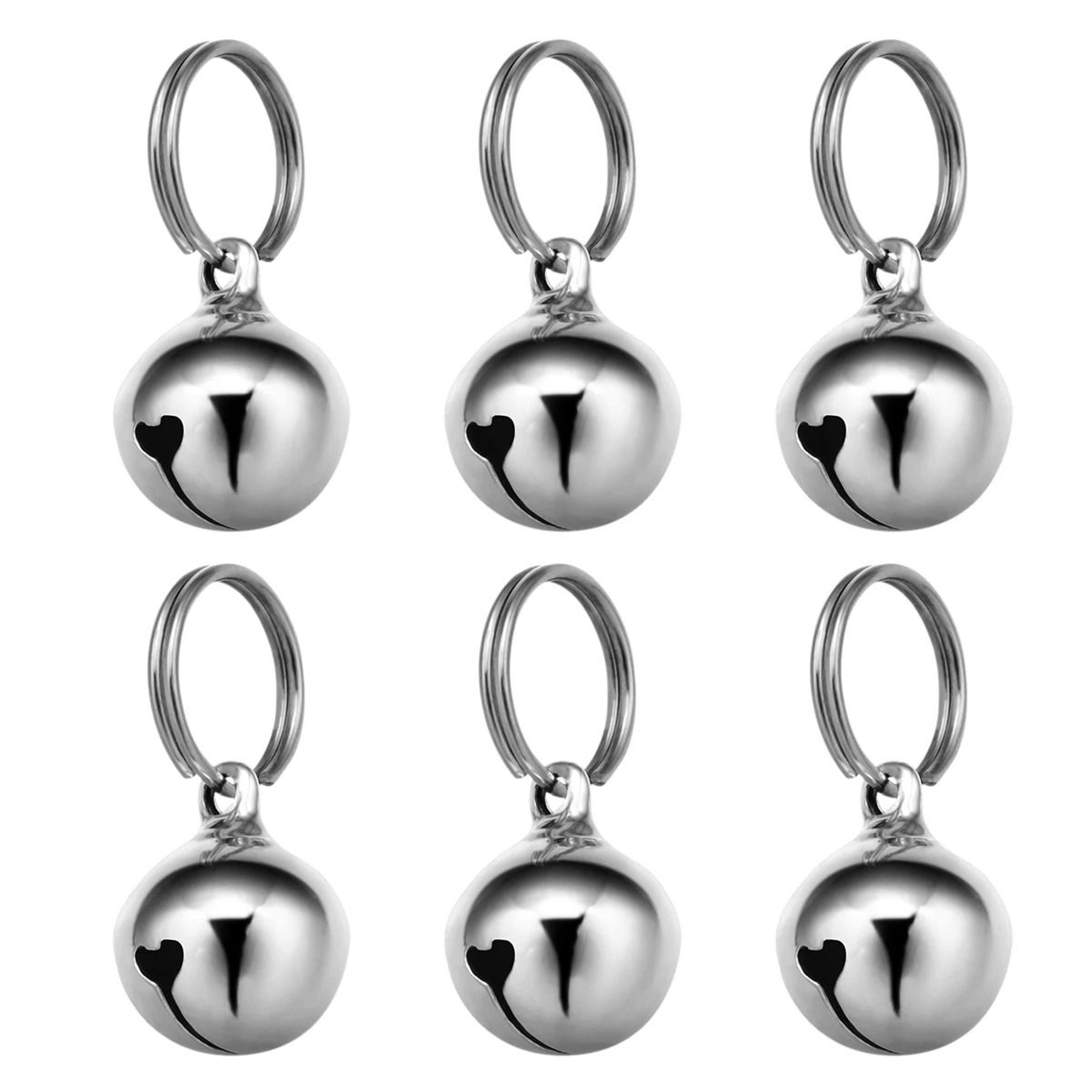 6pcs 16mm metal cat pendant copper collar jingle bells