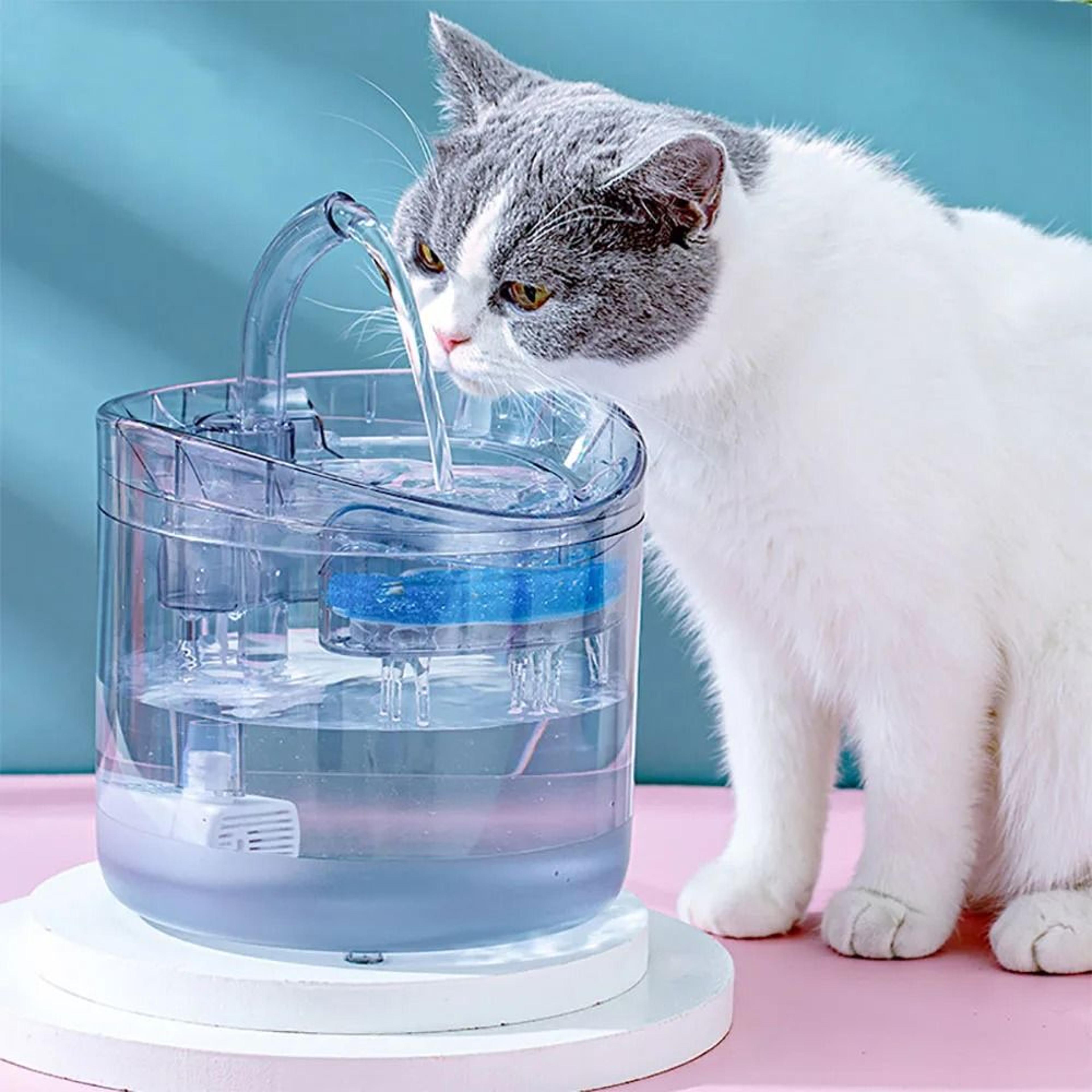 automatic cat water fountain with motion sensor faucet