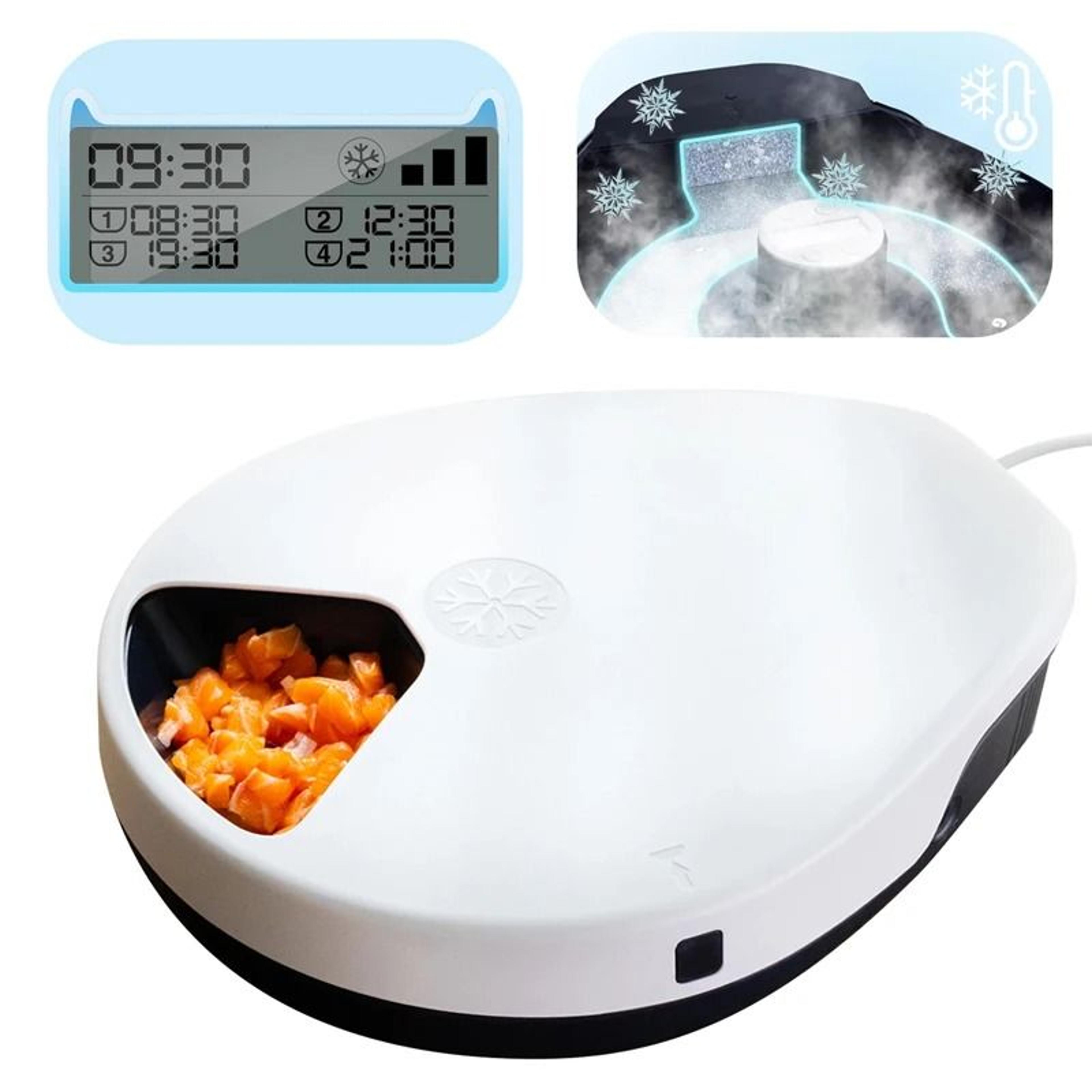 voford automatic 5-meal wet food pet feeder with advanced cooling