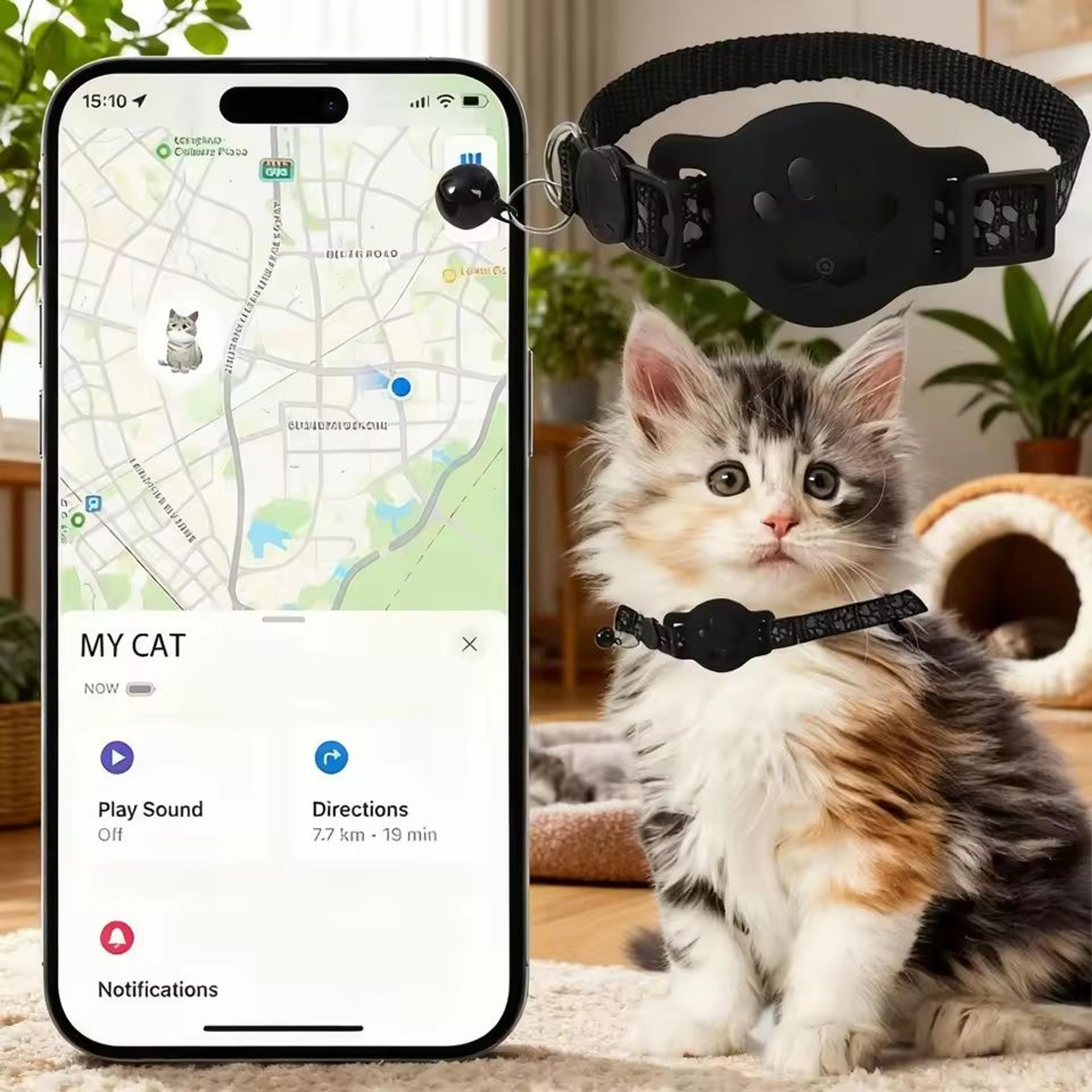 real-time gps tracking lightweight cat locator collar