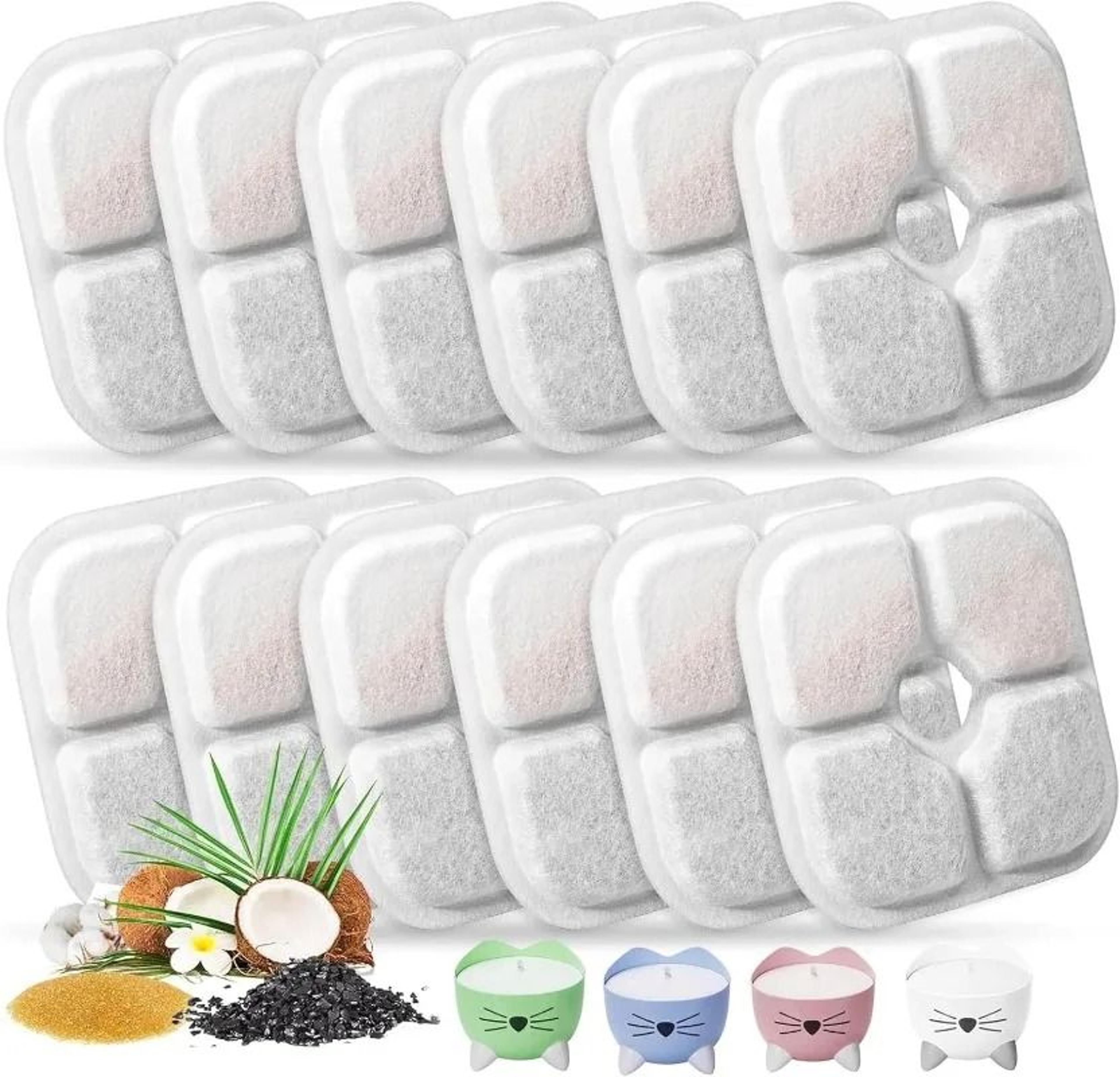 triple filtration replacement filters for pixi cat water drinking fountain pack