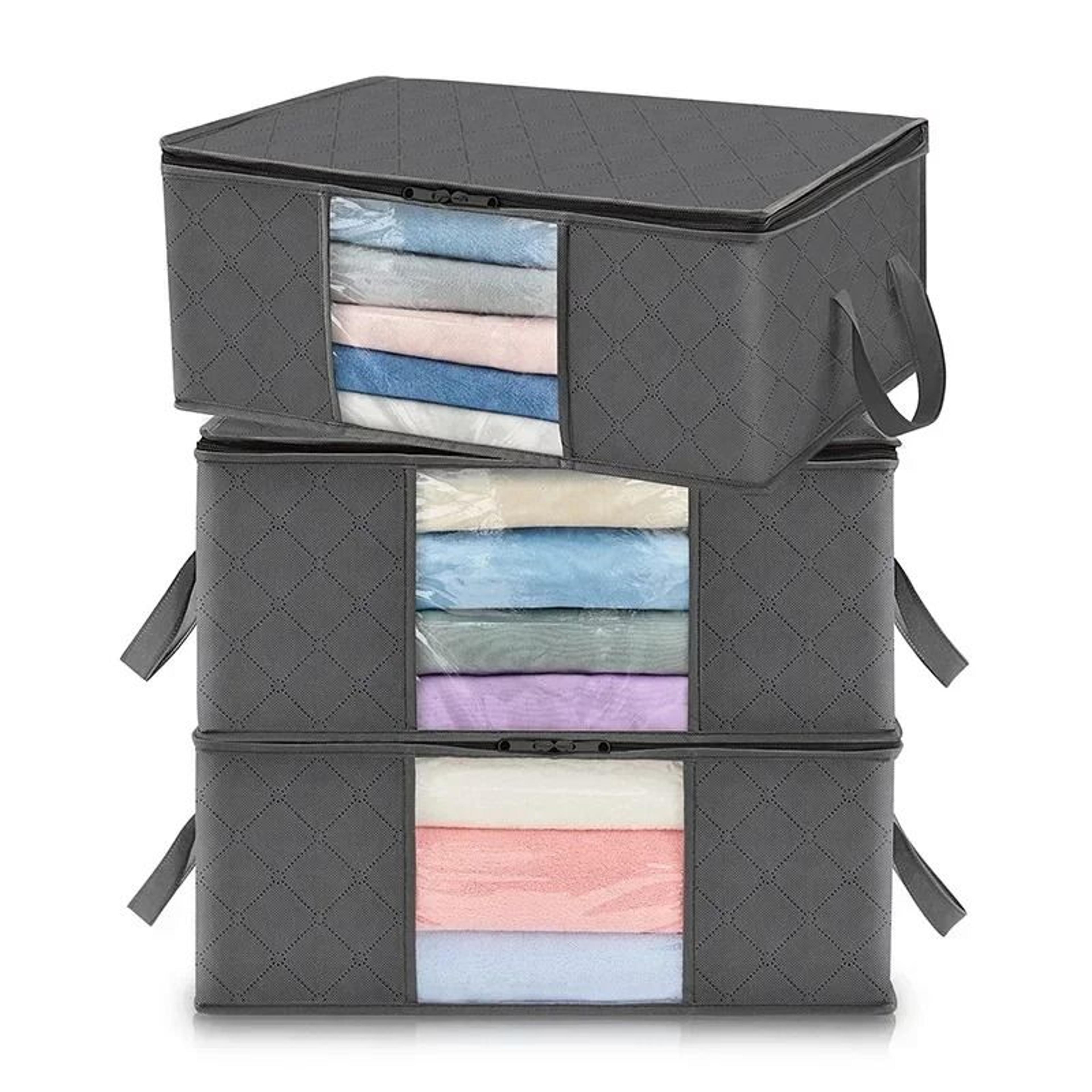 foldable large-capacity clothes & blanket storage bag - premium closet organizer container