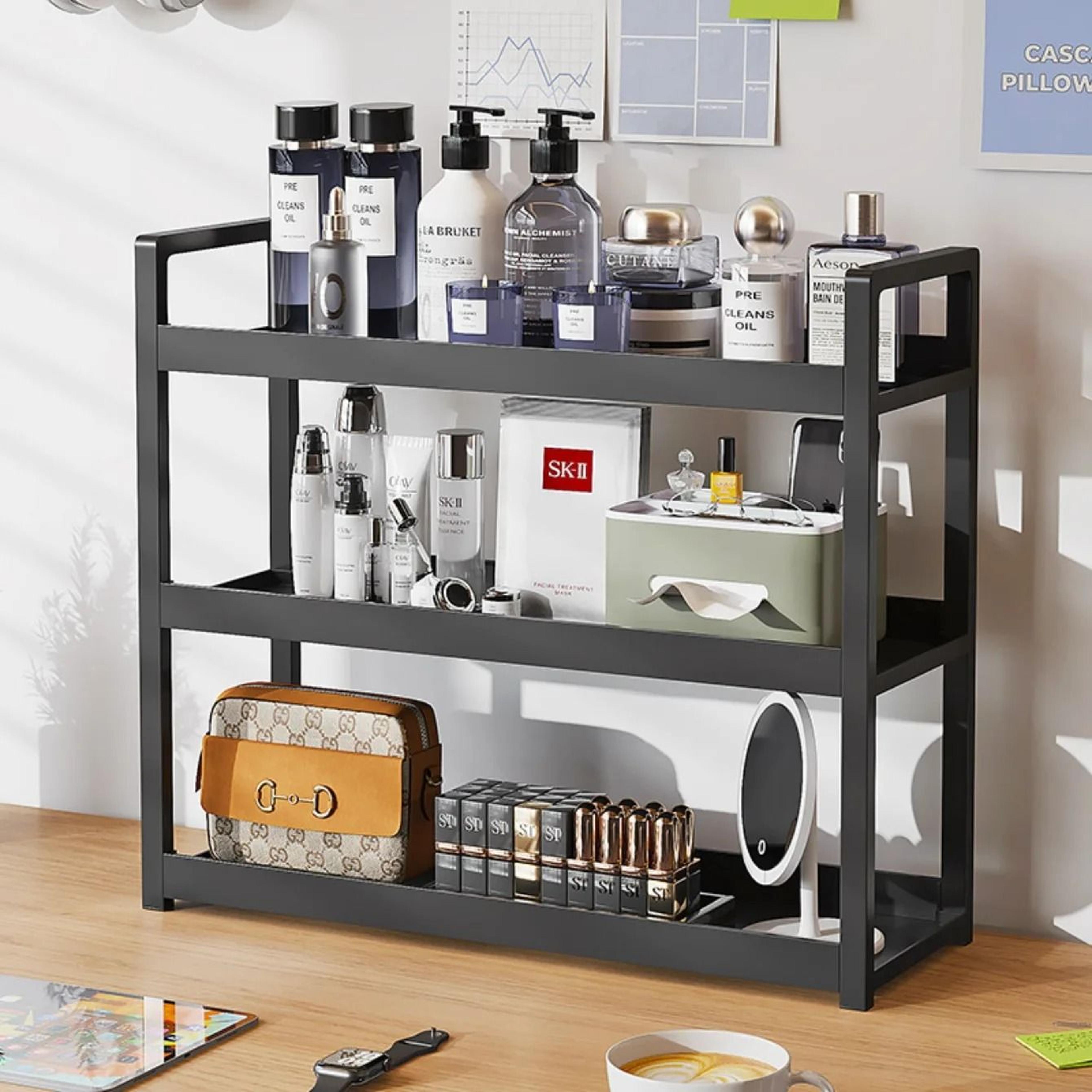3-tier multifunctional space-saving desktop storage shelf