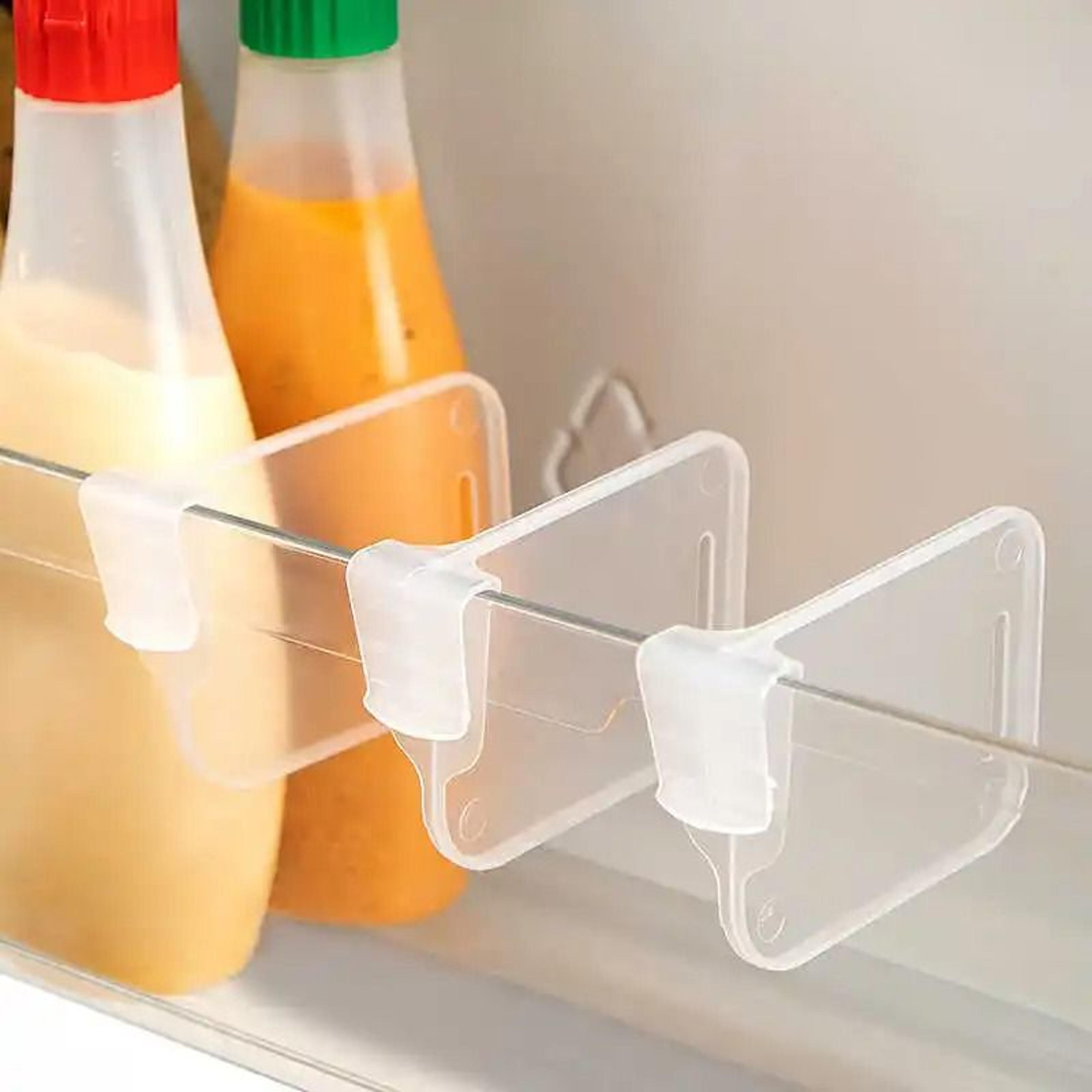 snap-on refrigerator side door storage dividers & shelf organizers