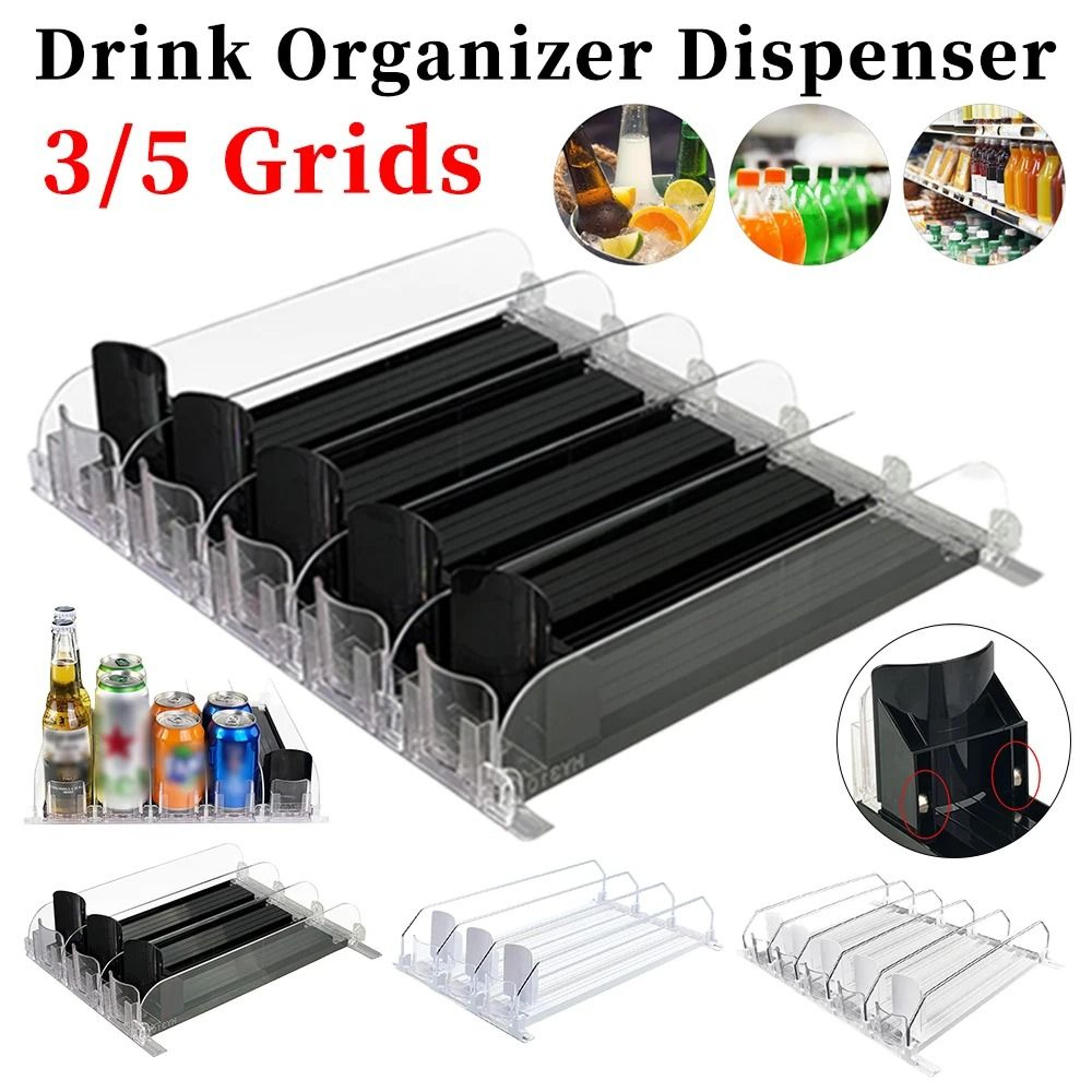 automatic canned beverage glide pusher rack & drink dispenser