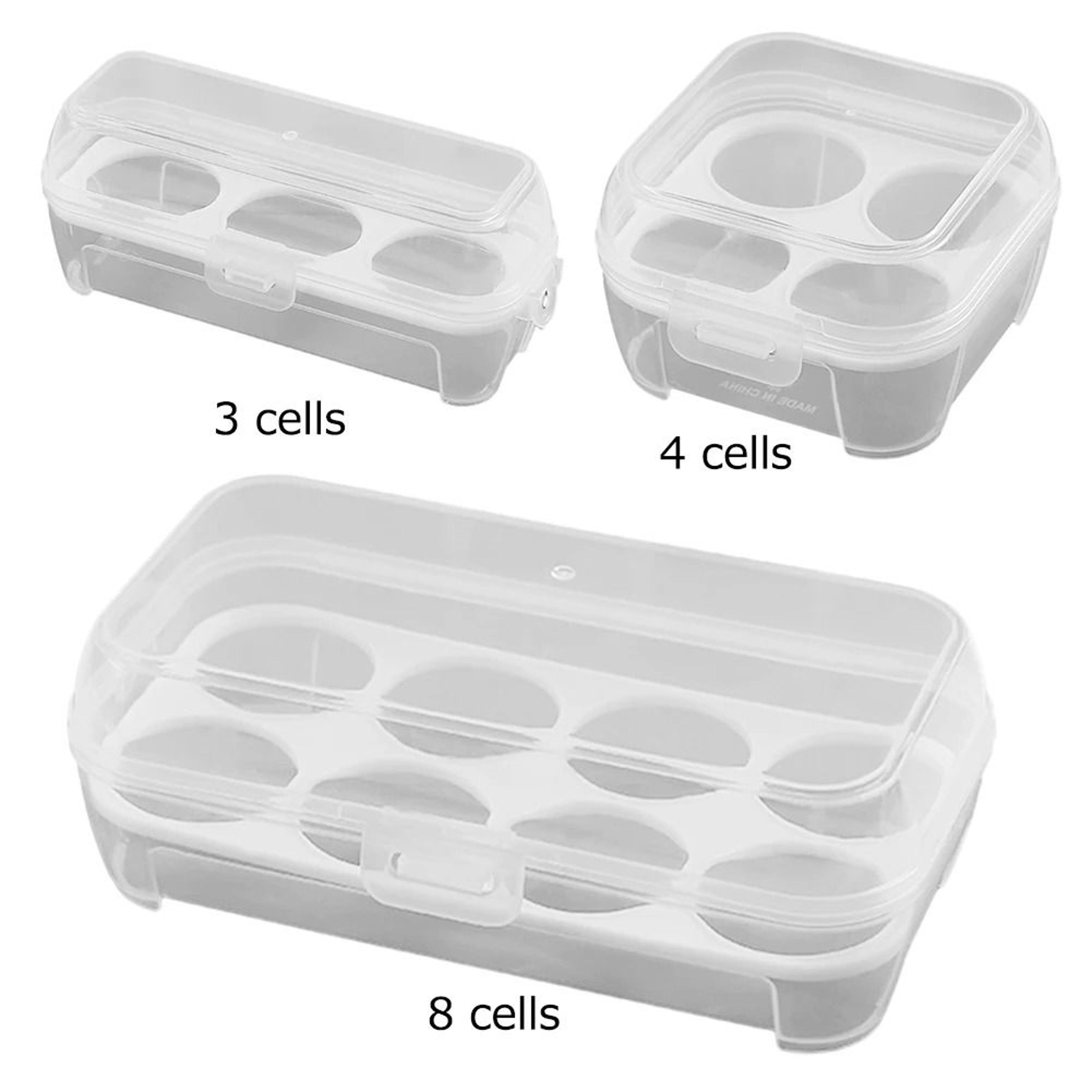 transparent shockproof egg holder case with protective locking lid