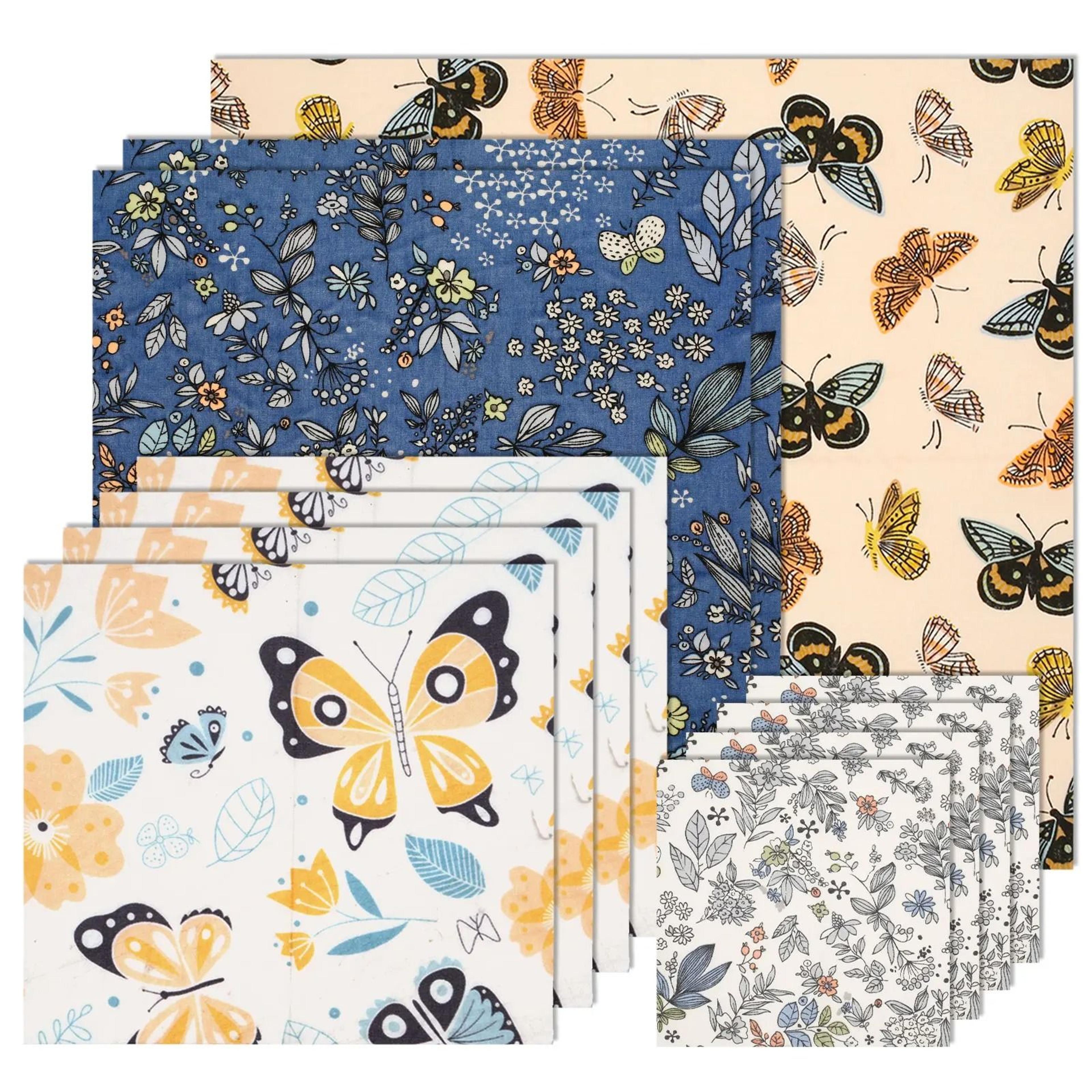 11 pcs reusable beeswax food wrap set - organic cotton eco-friendly storage covers