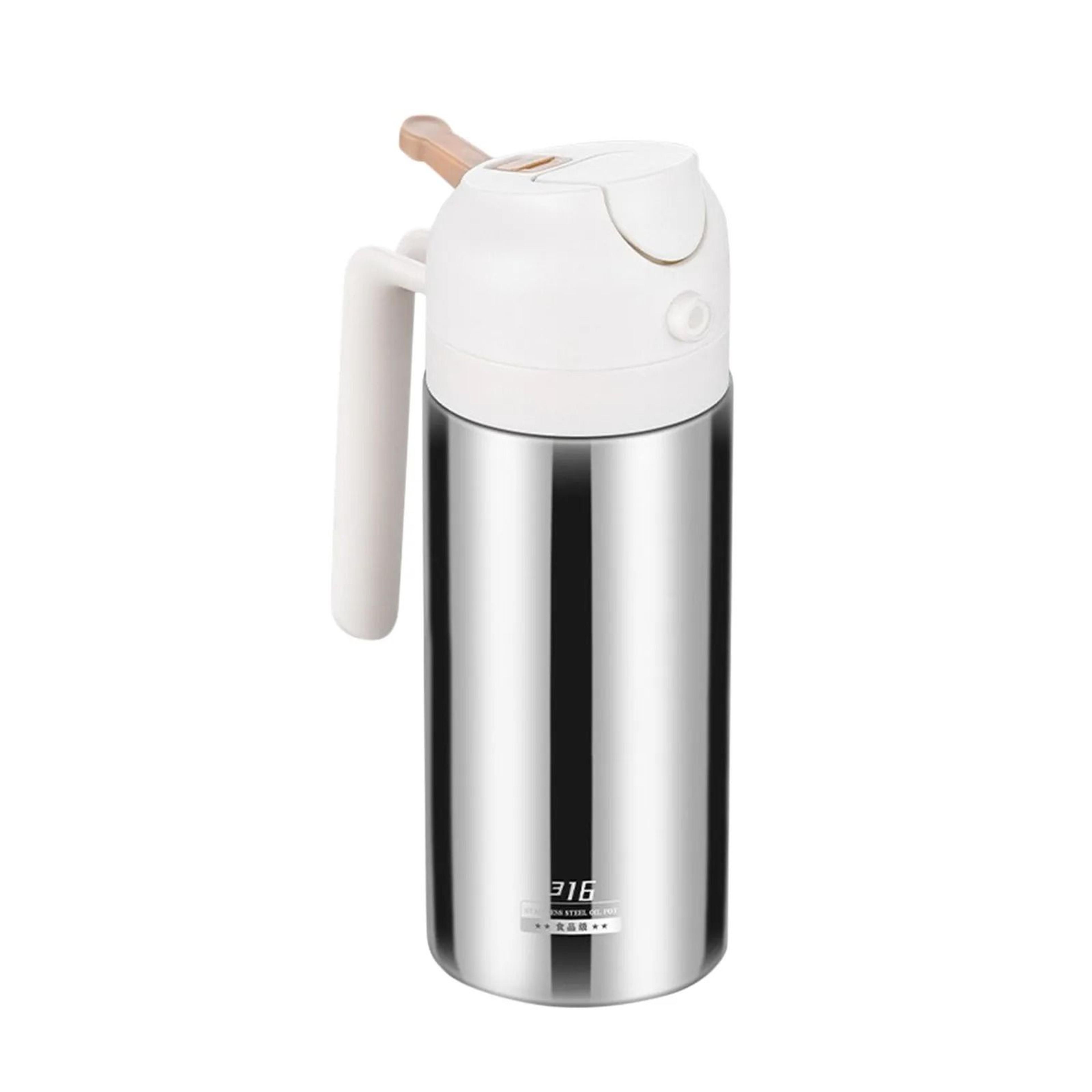 stainless steel dual-purpose oil sprayer & pourer - leakproof kitchen dispenser bottle
