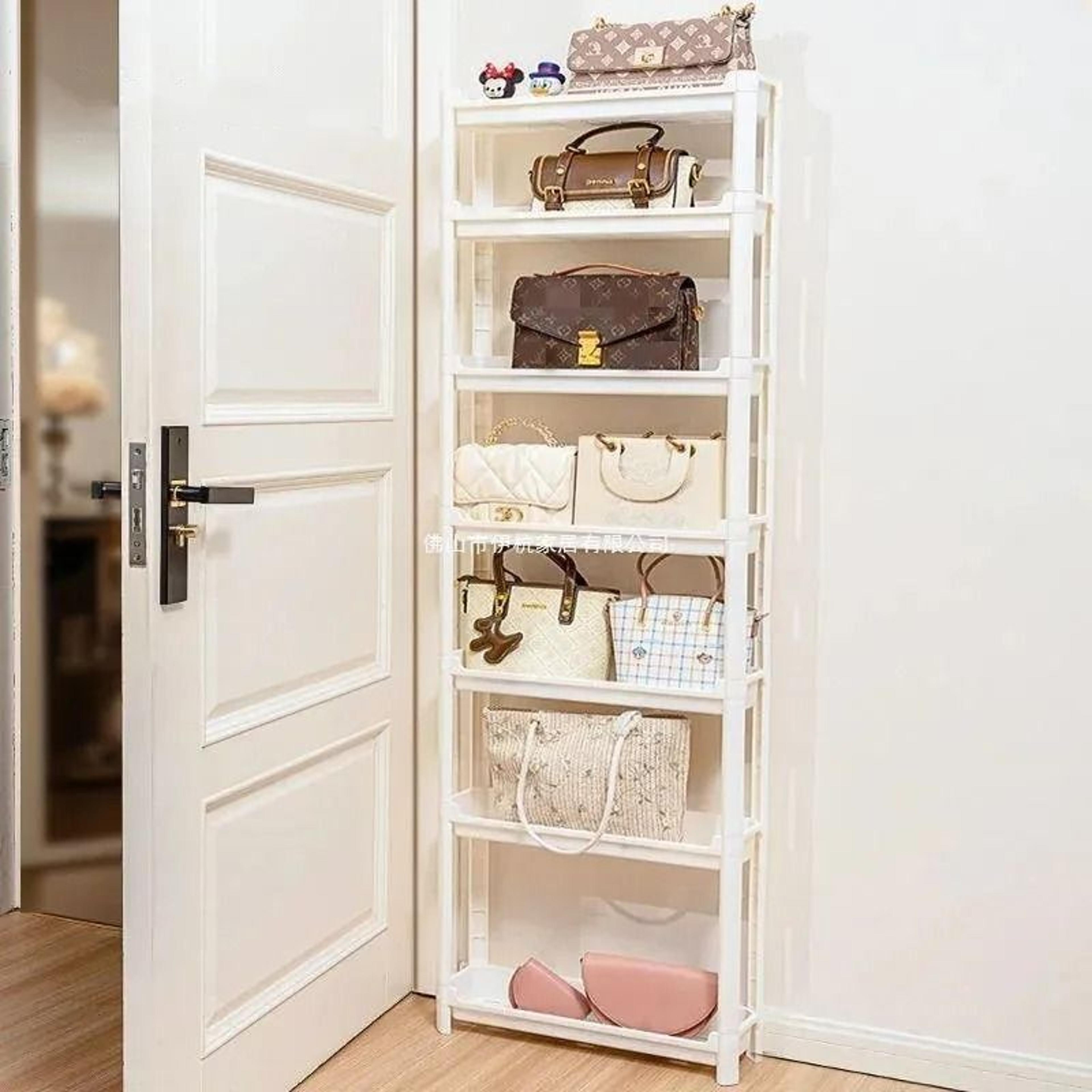 7-layer behind-the-door storage shelf - large capacity space-saving vertical gap organizer