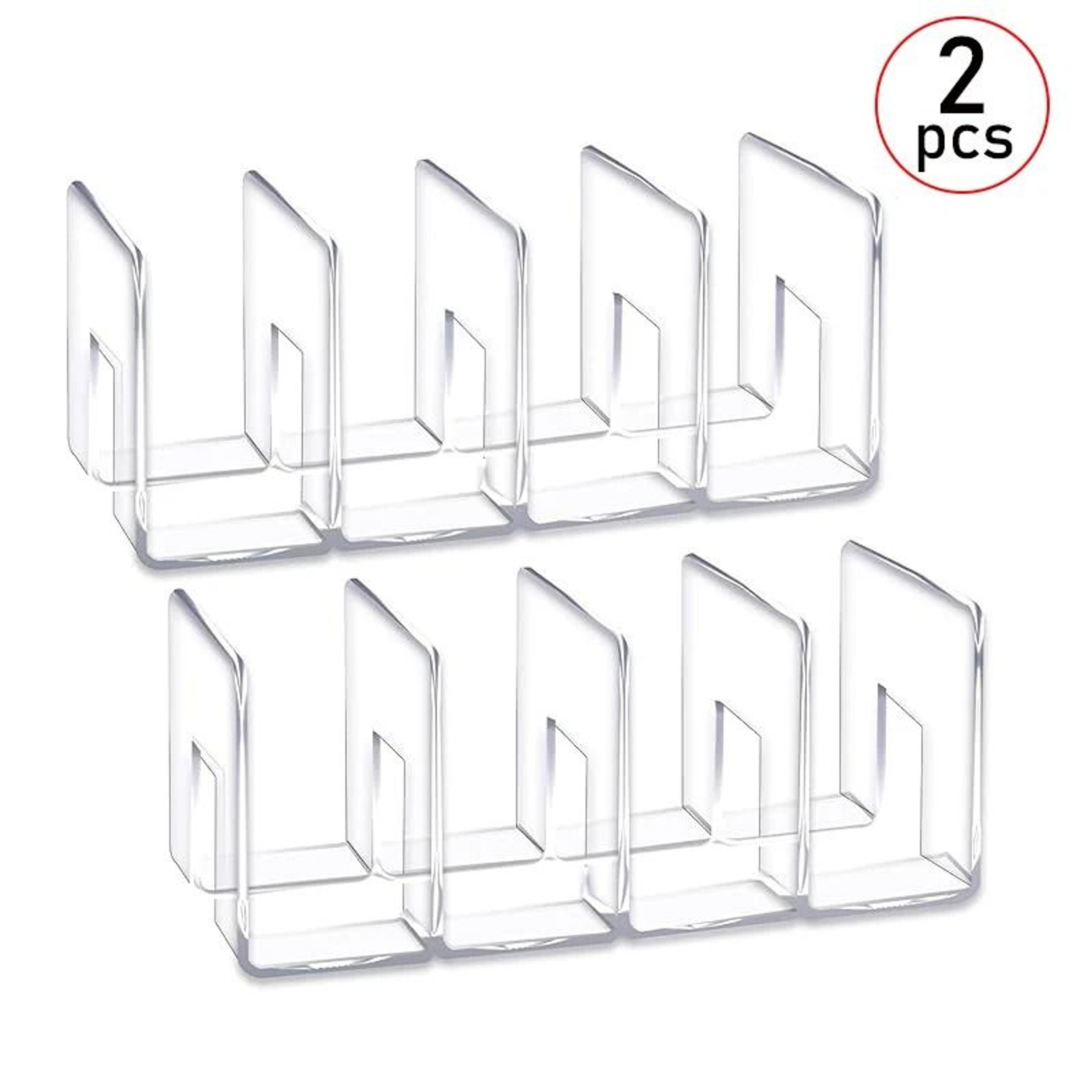 clear plastic purse & handbag shelf divider stand (2-pack)