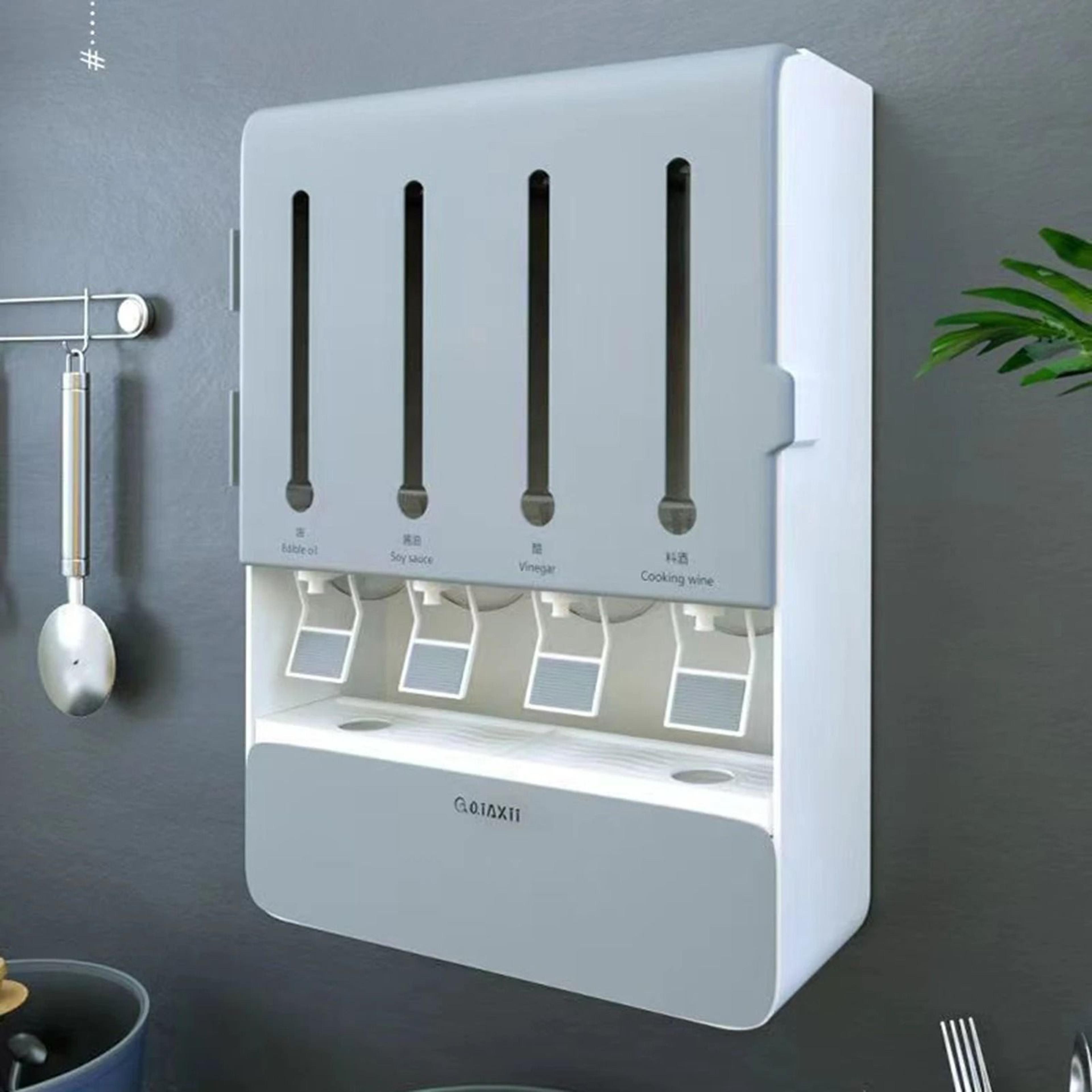 multi-compartment plastic condiment organizer station