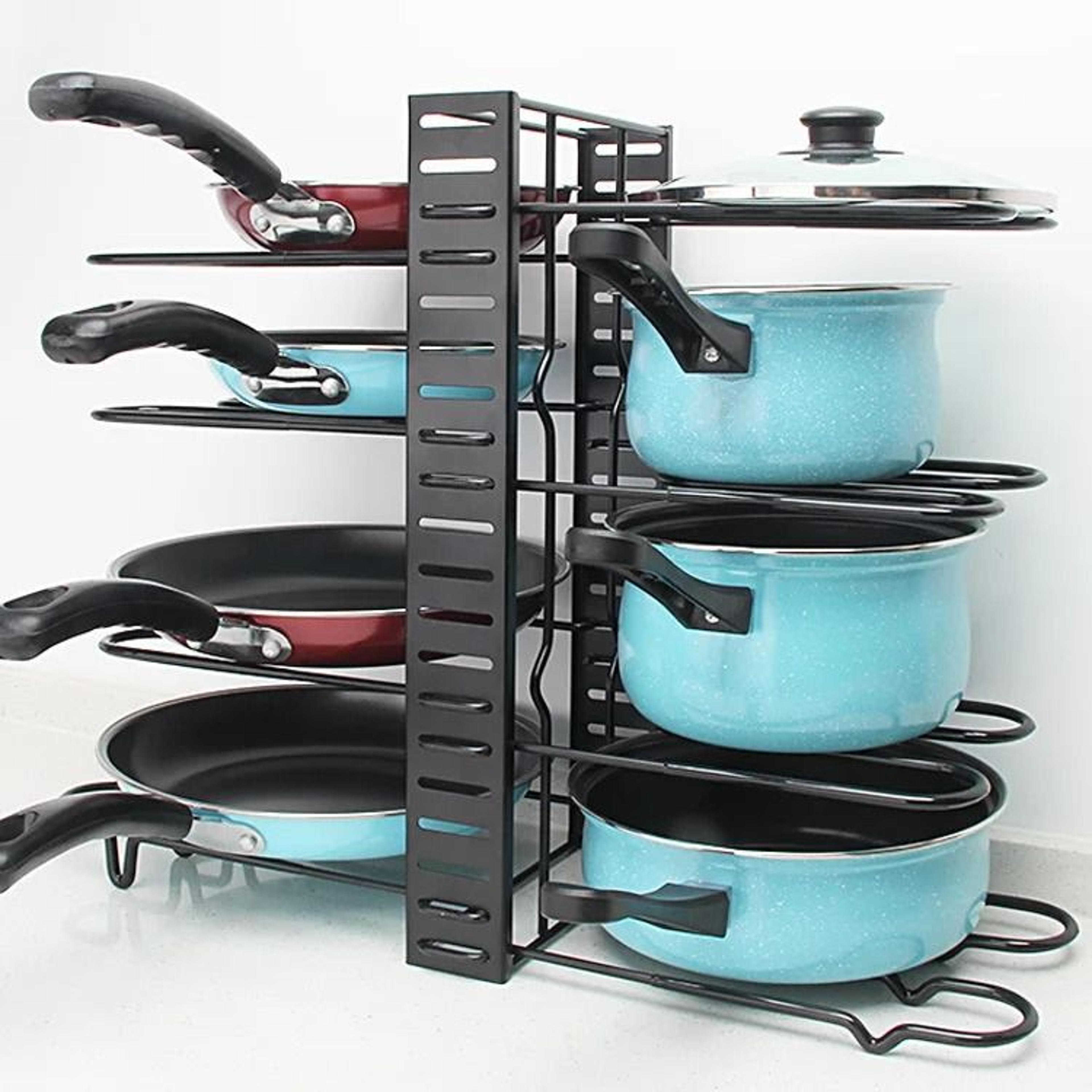 multi-layer bilateral iron wire pots and pans organizer rack