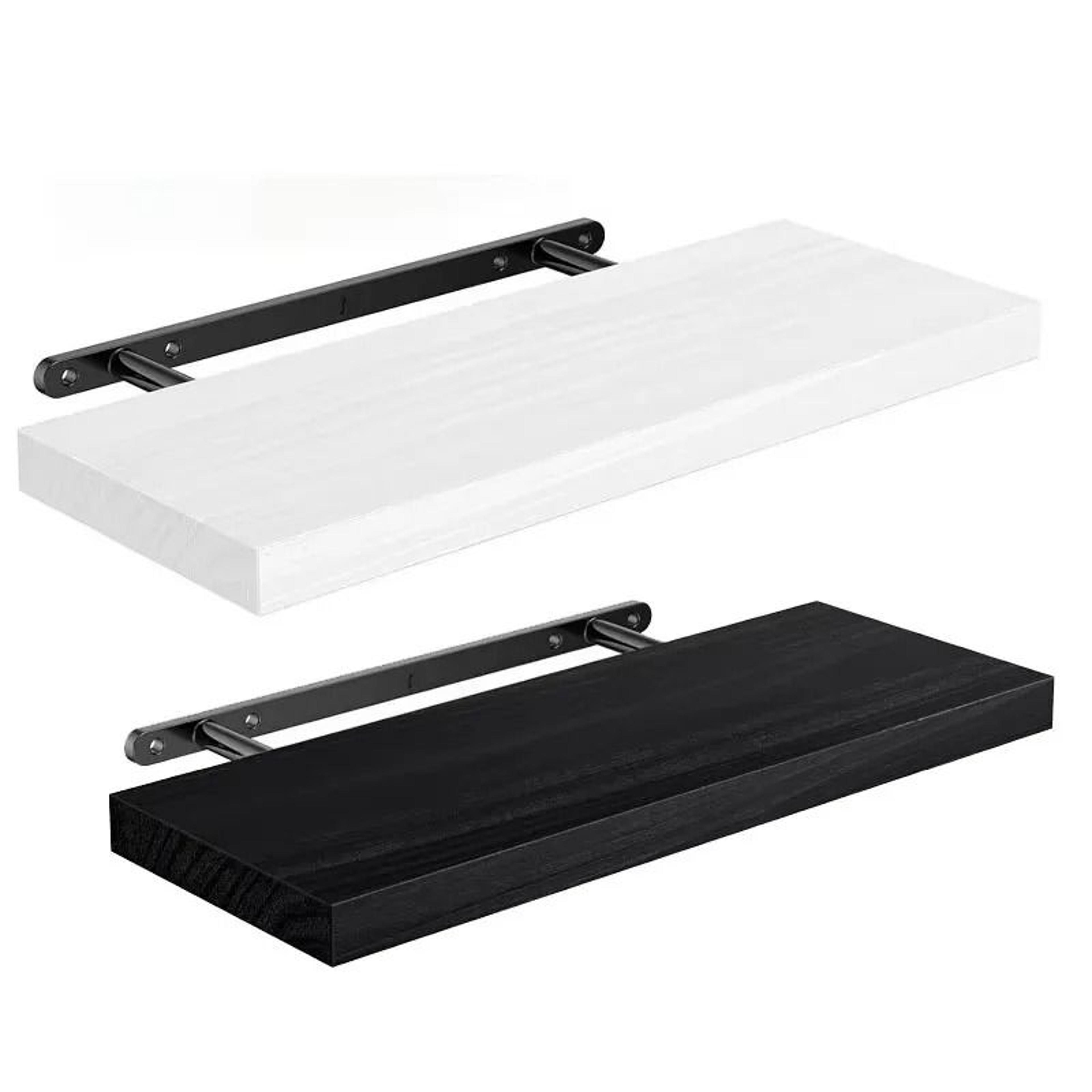 premium solid wood floating shelf & wall-mounted display organizer
