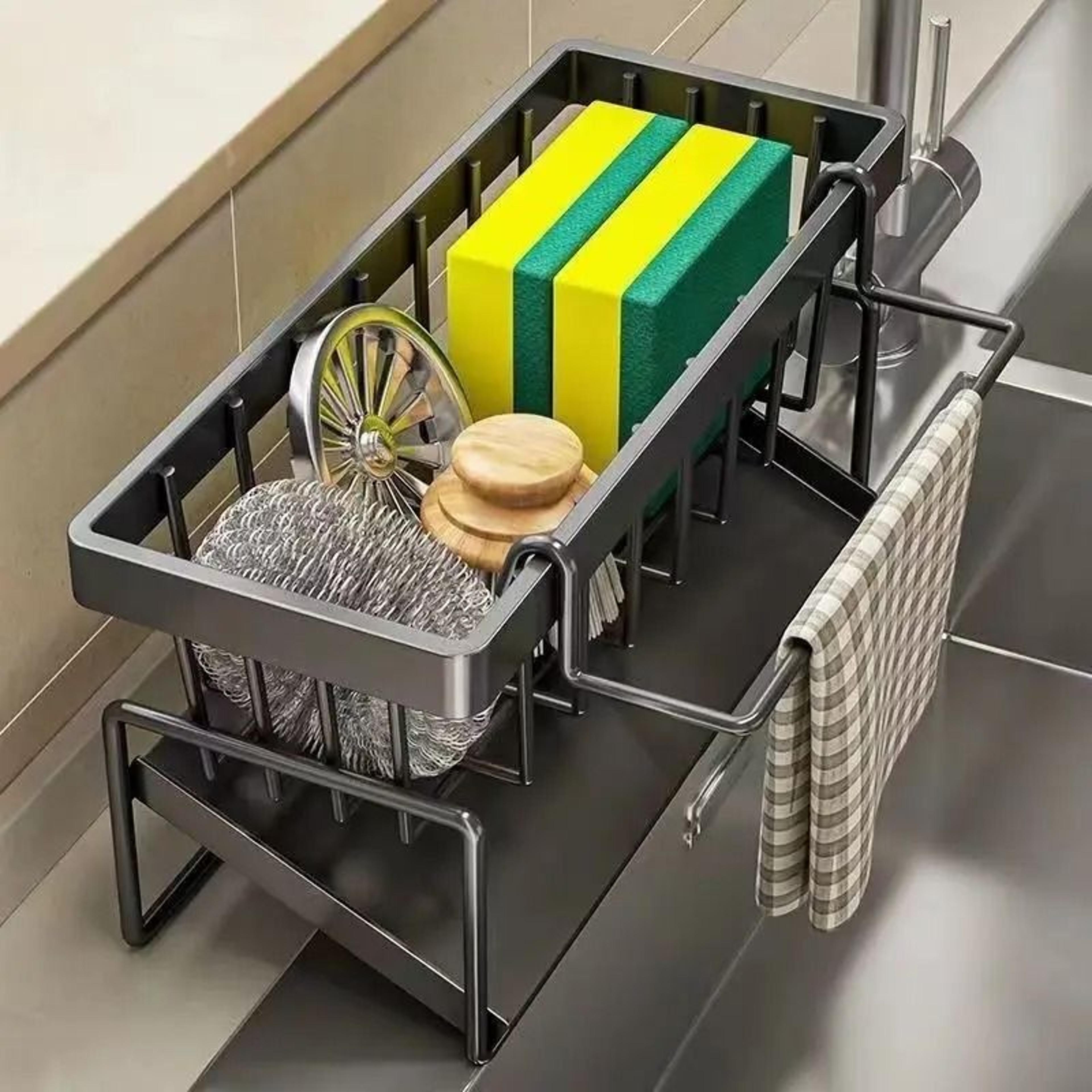 kitchen countertop storage rack cloth rack multifunctional kitchen drain rack