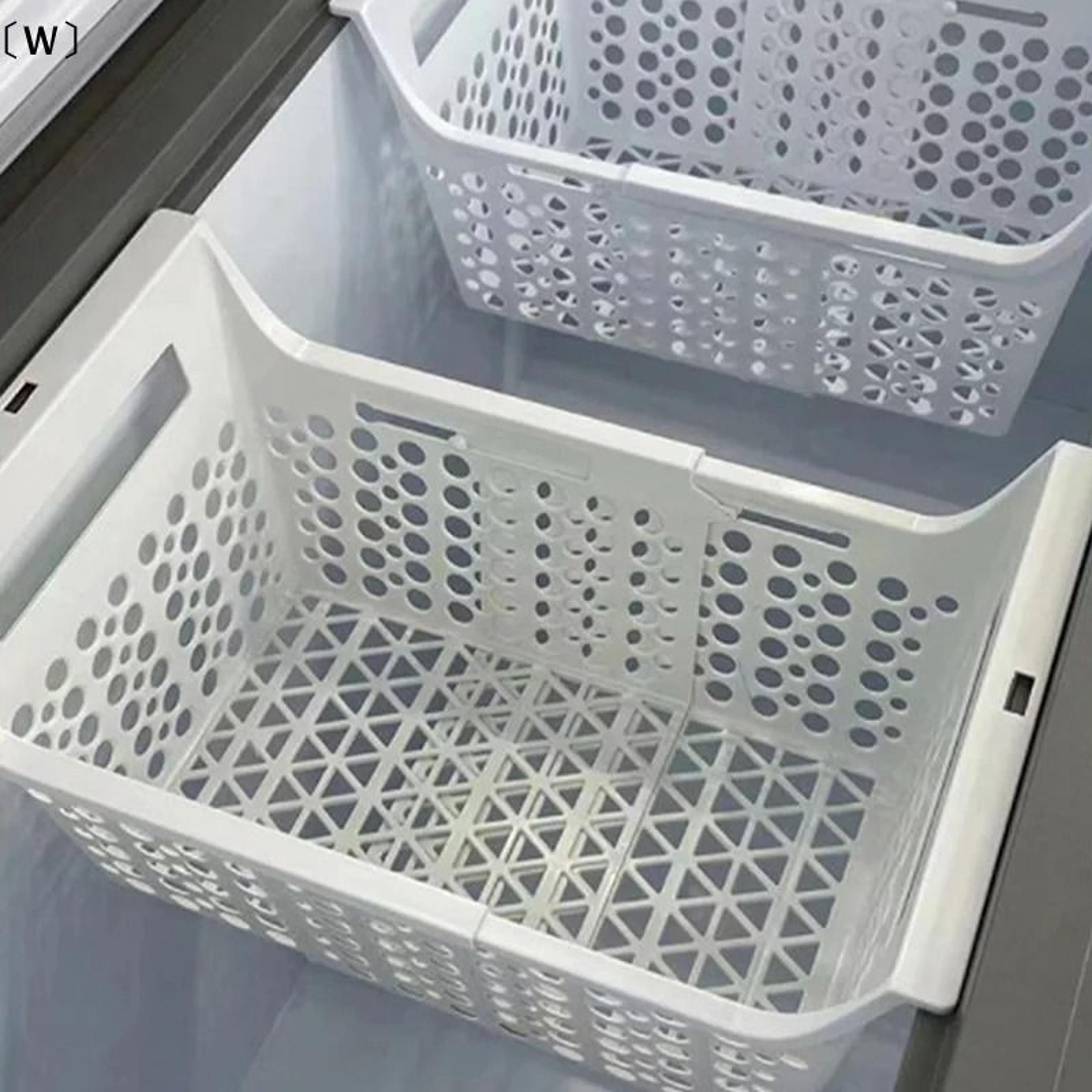 chest freezer organizer basket & heavy-duty deep freezer storage rack