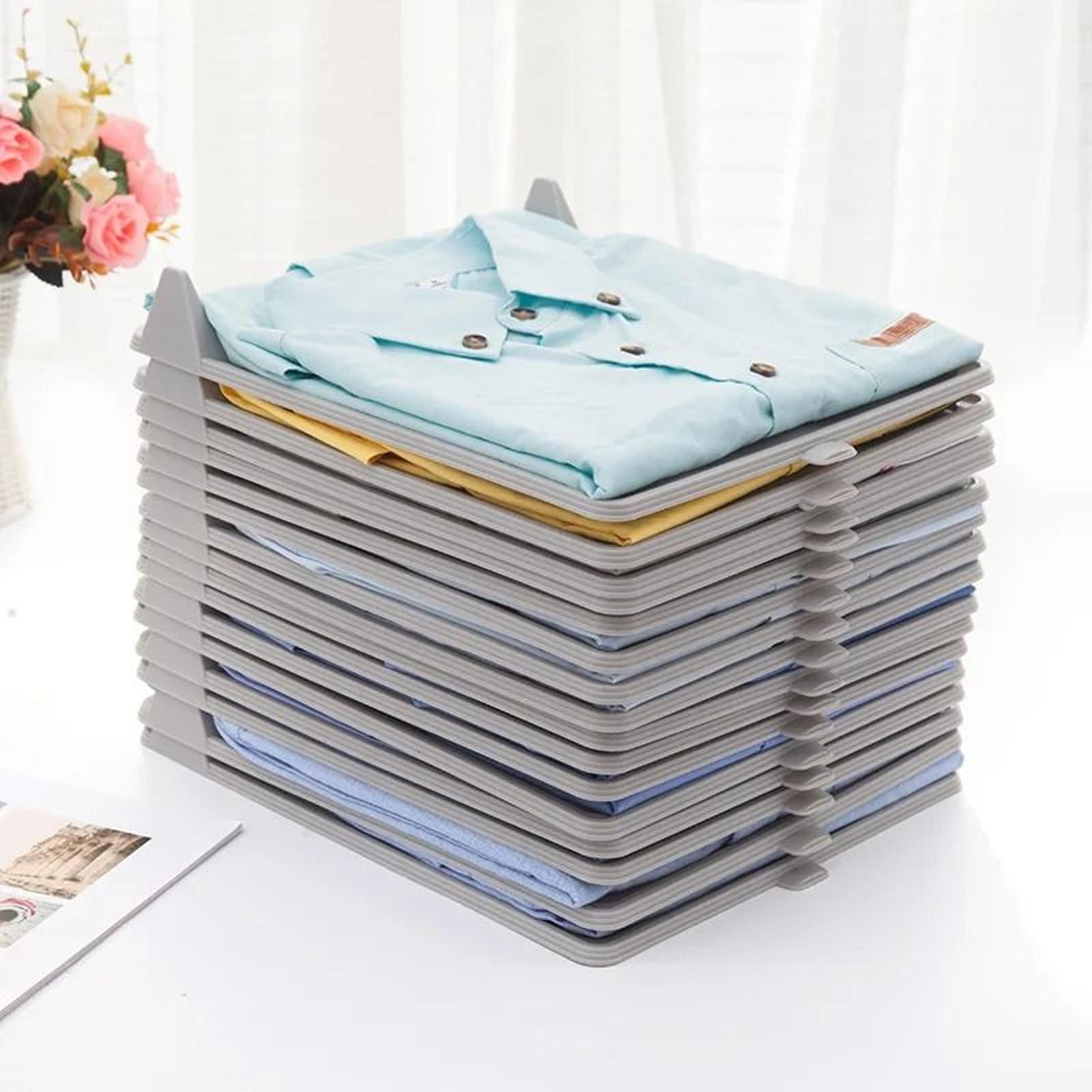 plastic folding clothes board storage rack & multi-layer closet organizer