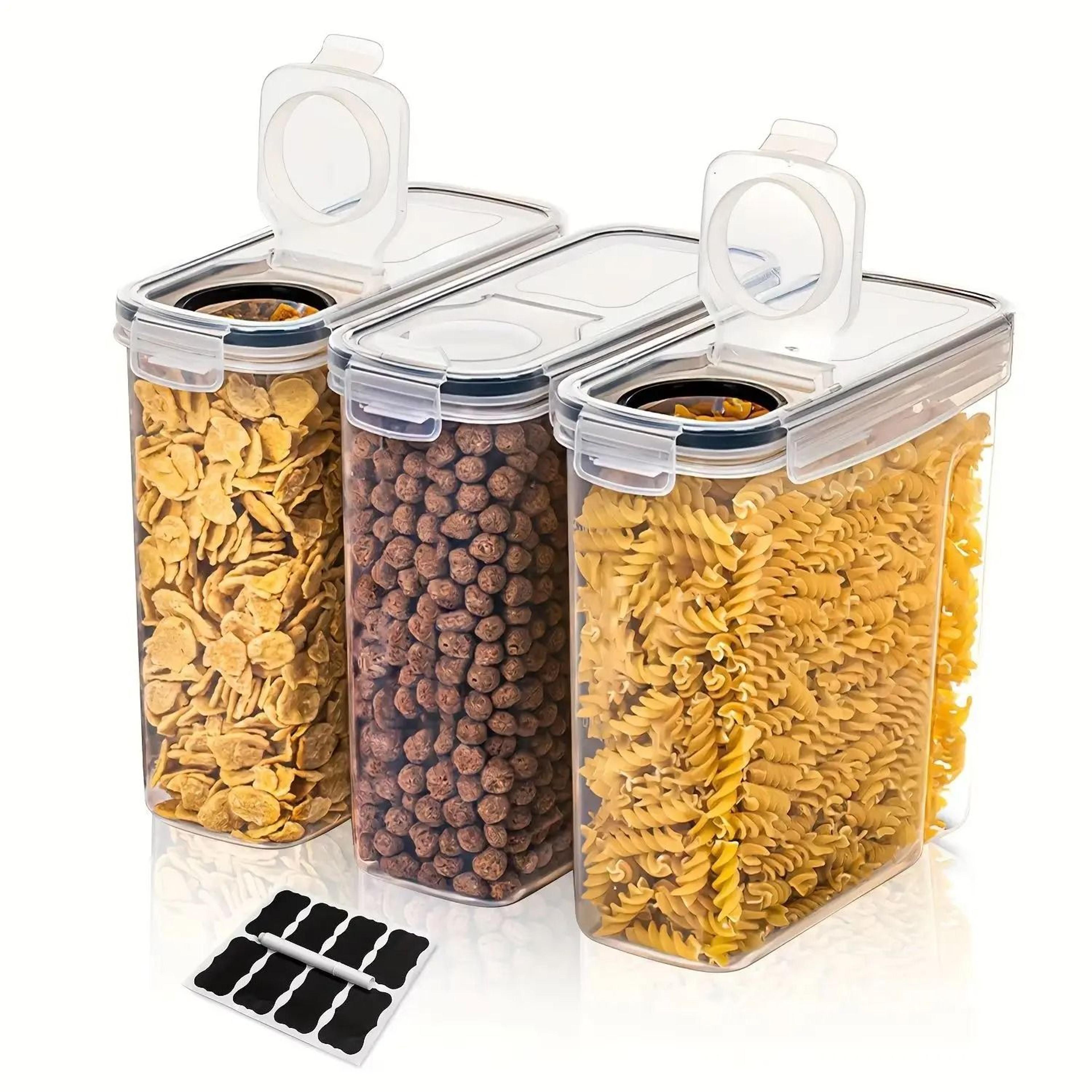 3pcs/set airtight grain storage buckets & moisture-proof insect-defense food dispensers