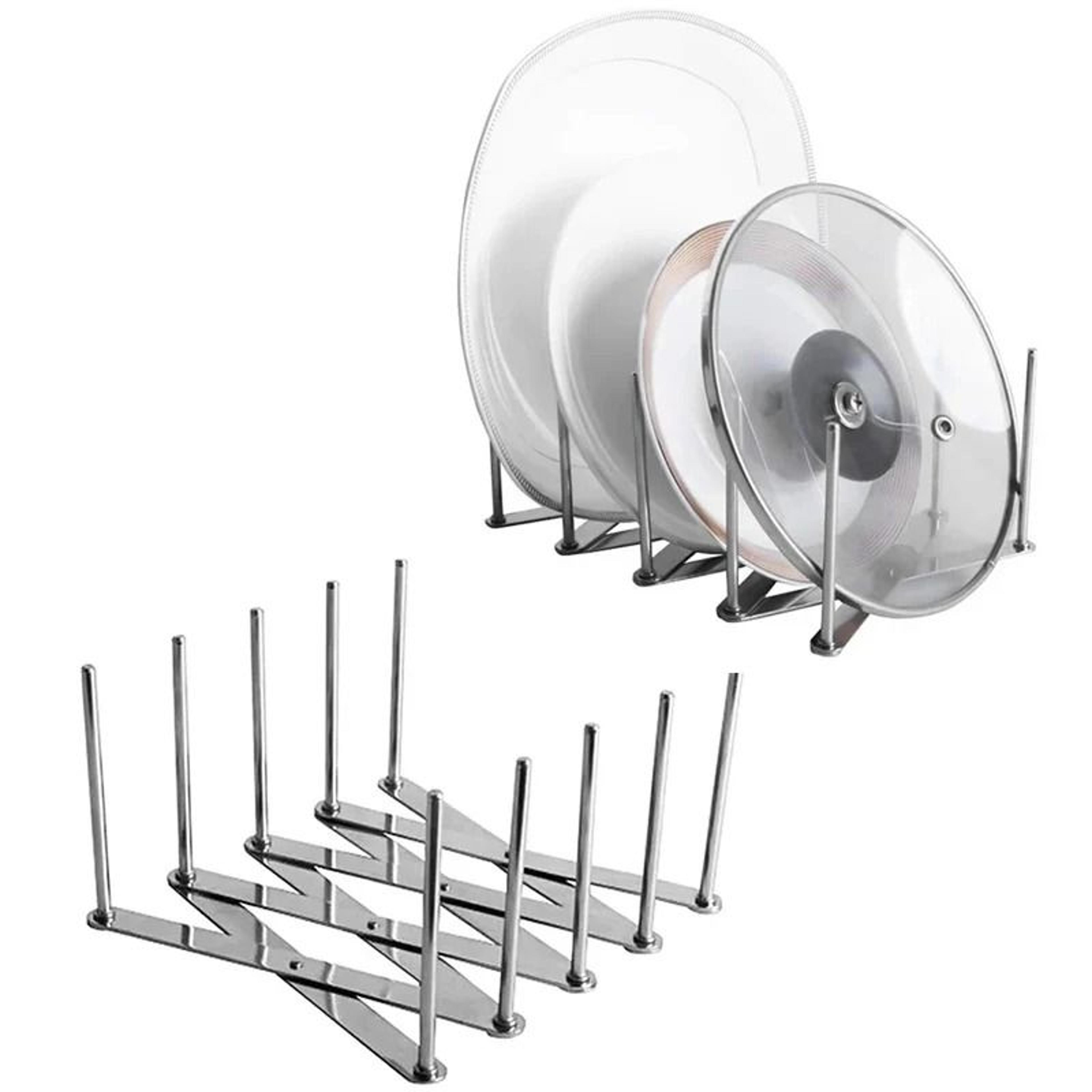 retractable pot lid holder & pans rack – expandable lids rest stand & kitchen drain shelf organizer
