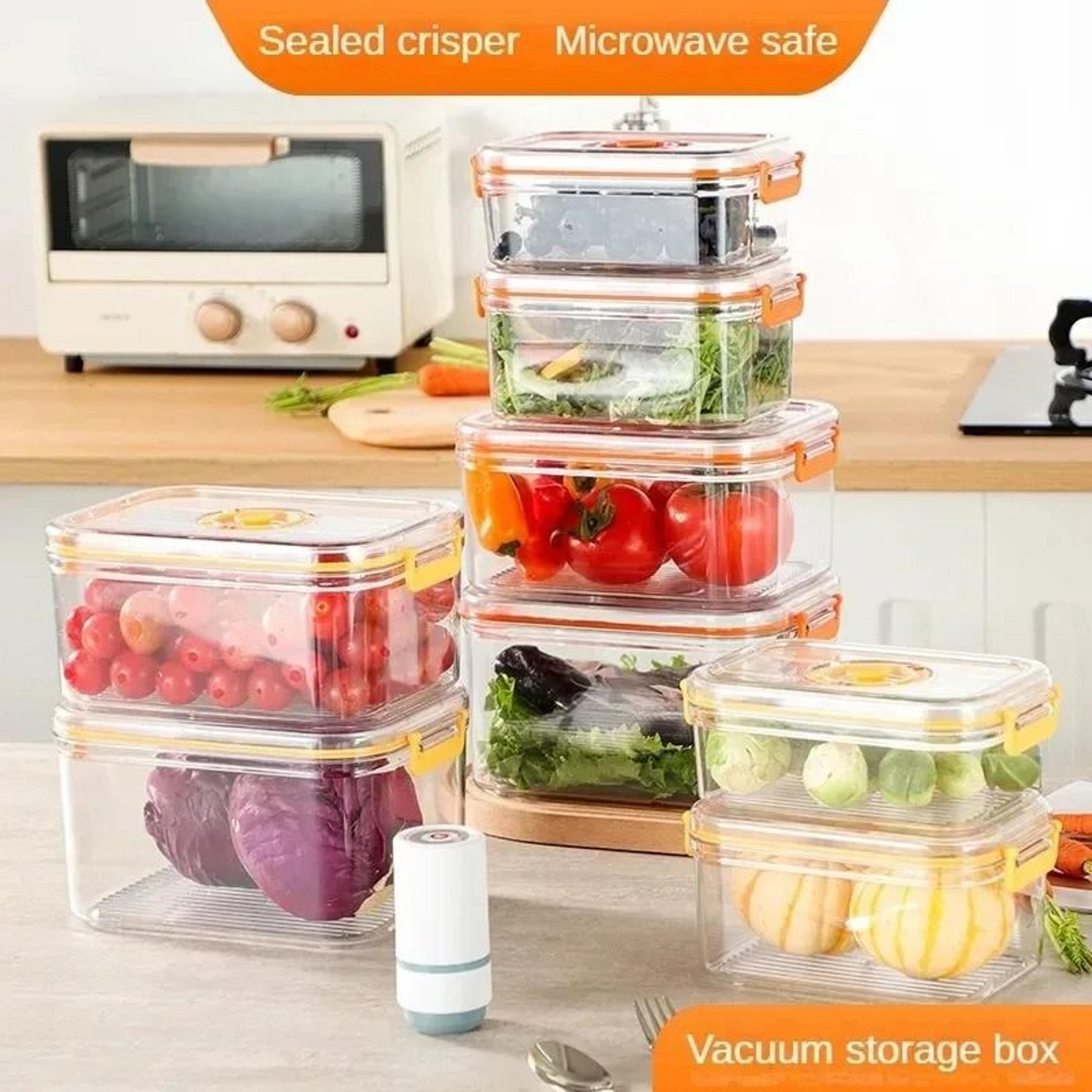 vacuum food storage container – microwavable airtight refrigerator bento box & sealed kitchen canister