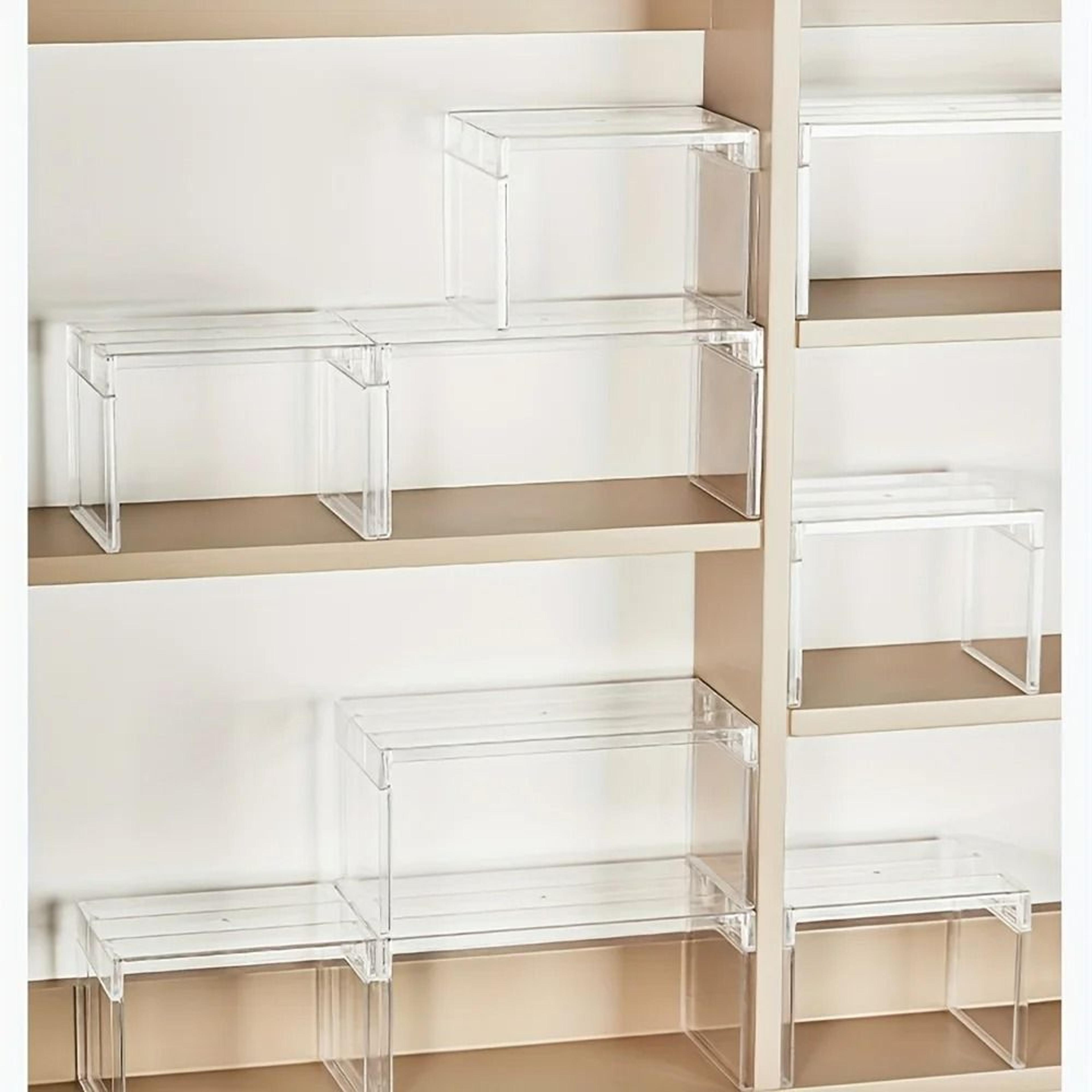 multi-purpose 1-layer storage shelf – refrigerator, kitchen, cosmetic & toy figurine organizer