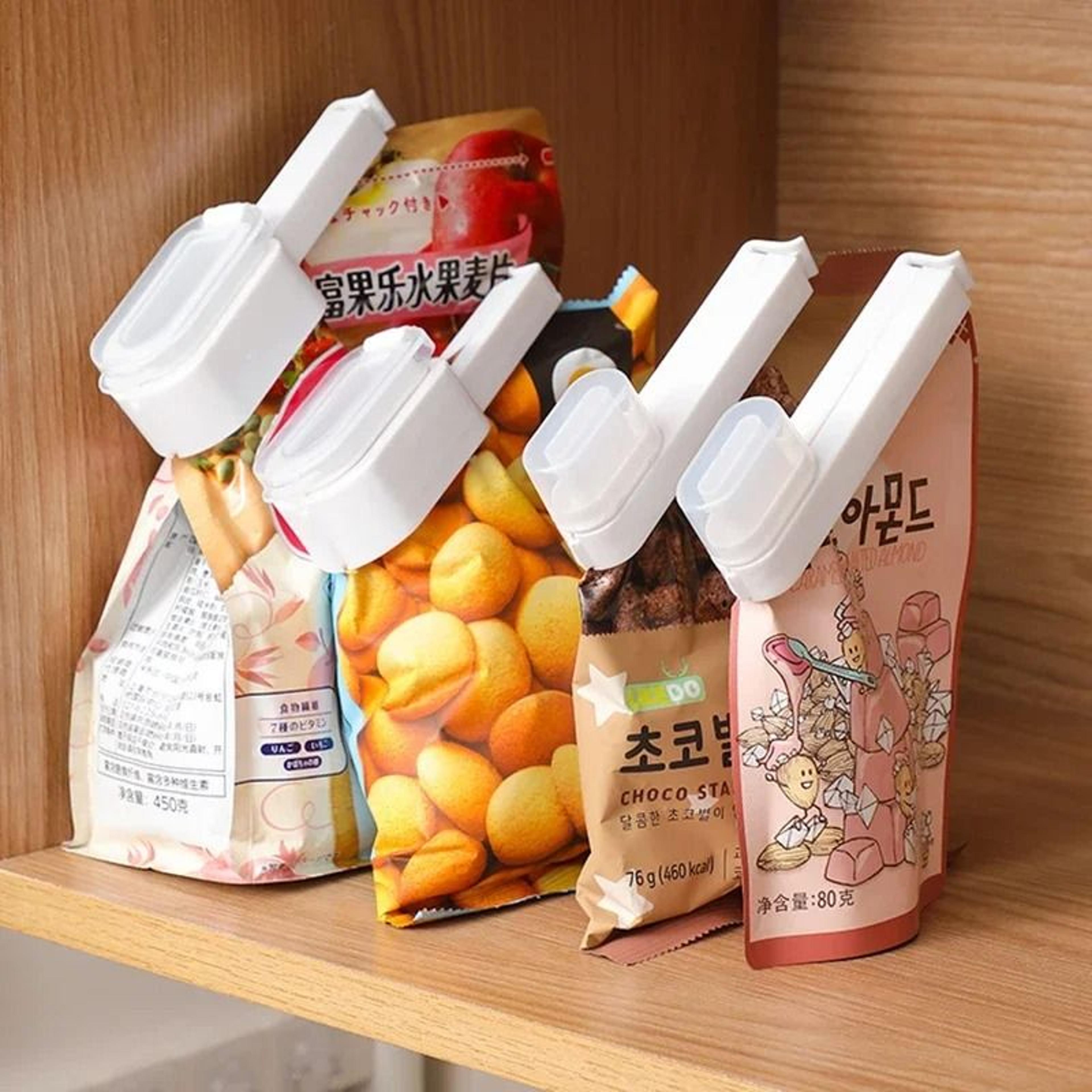 food bag sealing clips with pour spout lid – moisture-proof snack & milk powder bag sealer