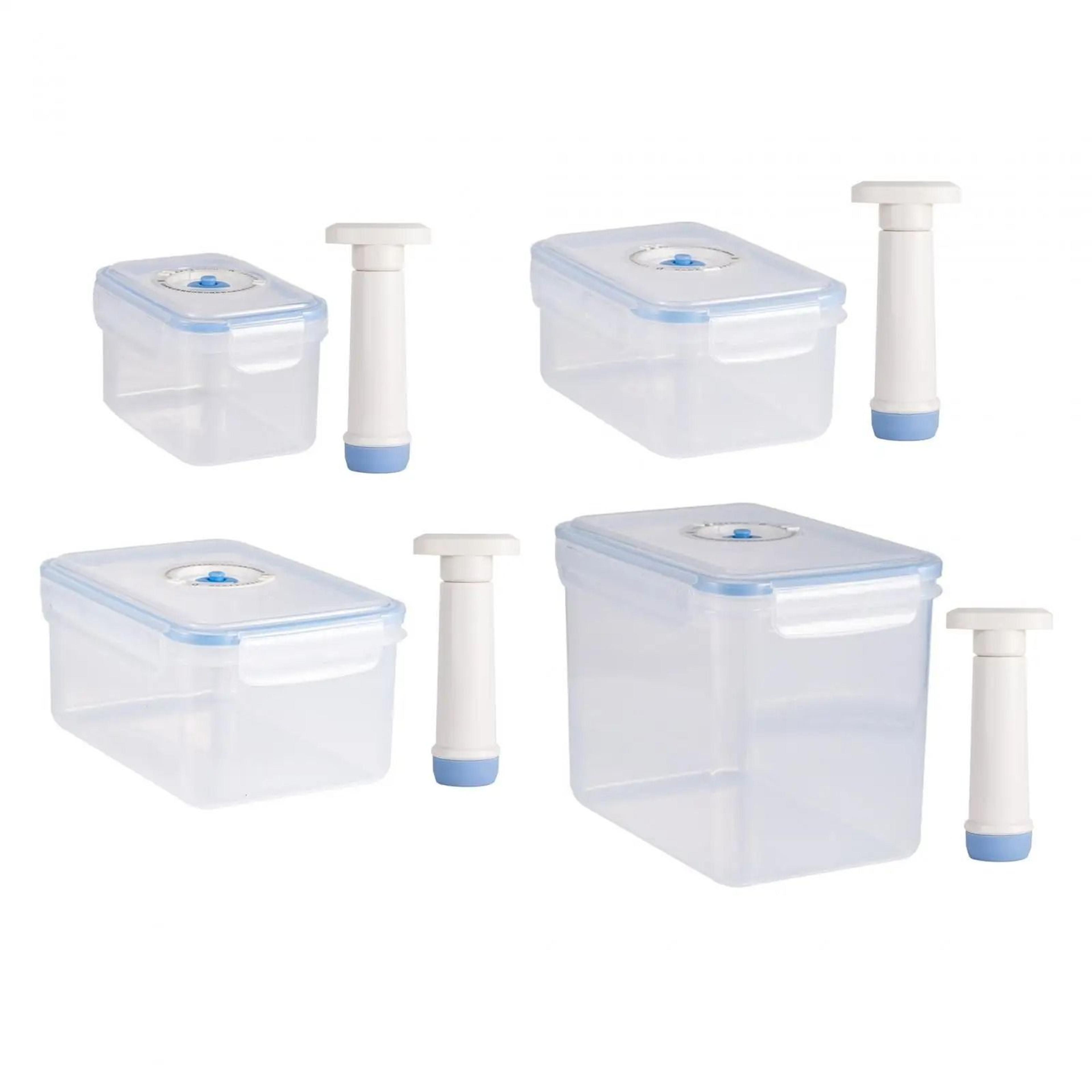 premium vacuum sealed food container with manual extraction pump