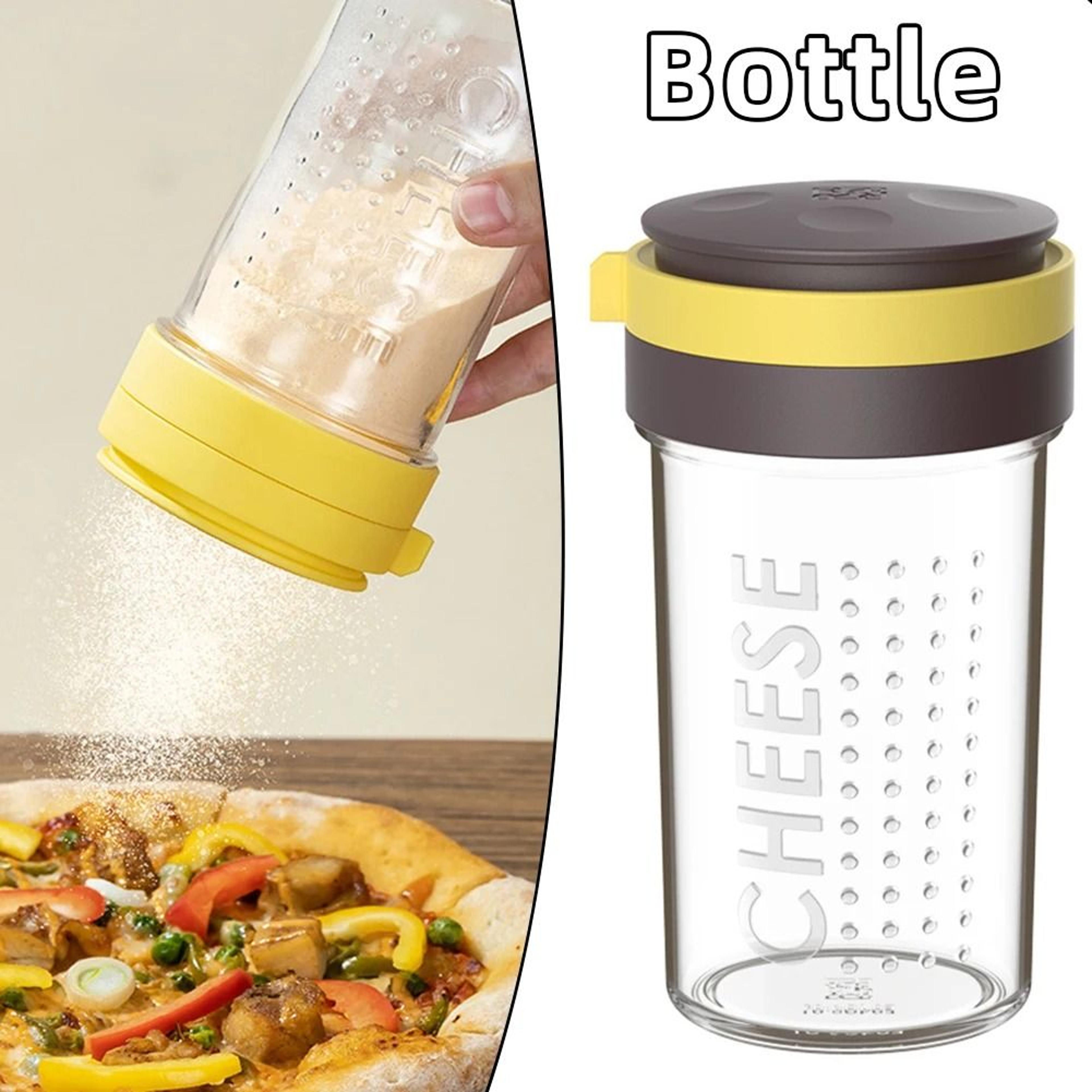 grated cheese shaker bottle & clear spice dispenser