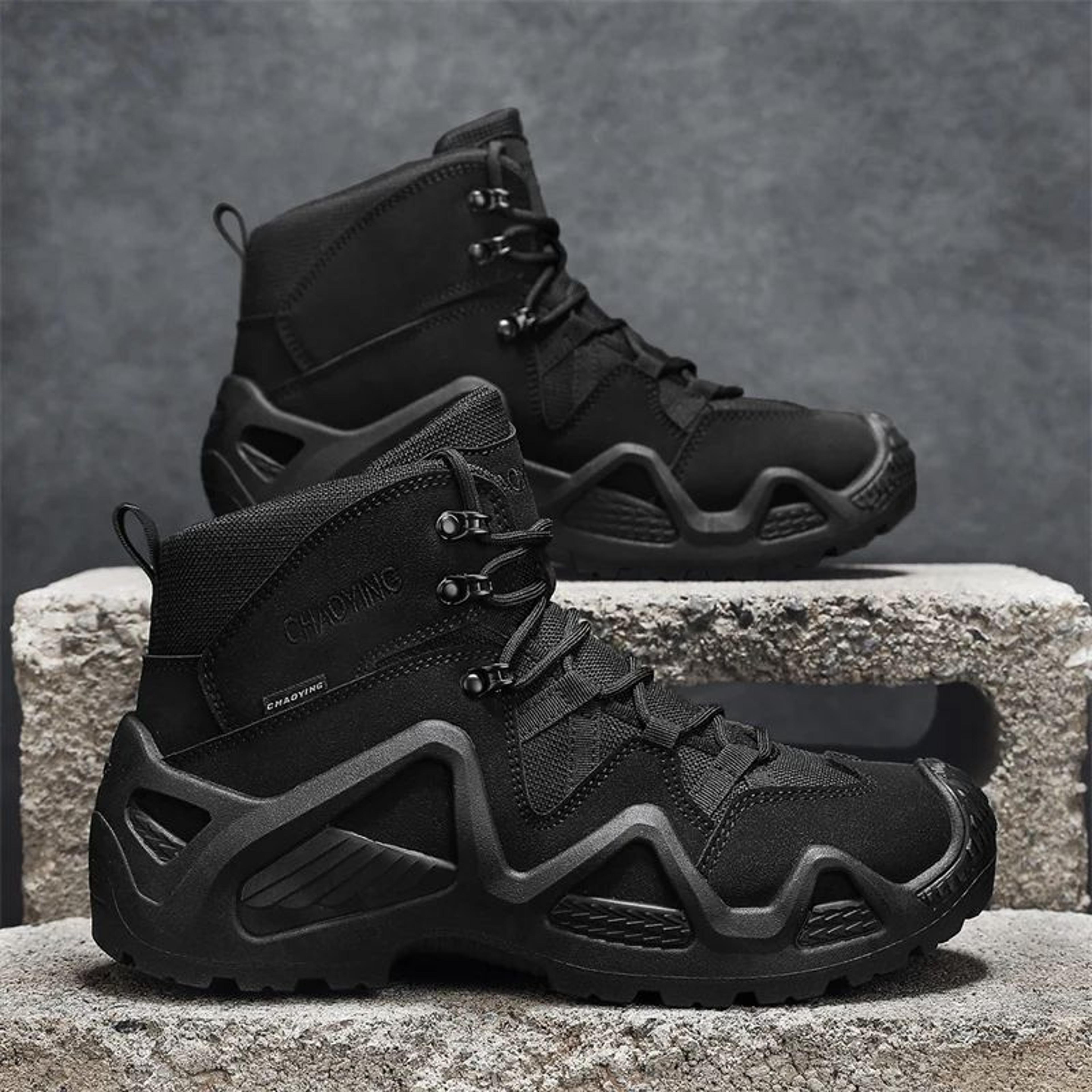 mens climbing hiking tactical waterproof boots ankle outdoor work shoes