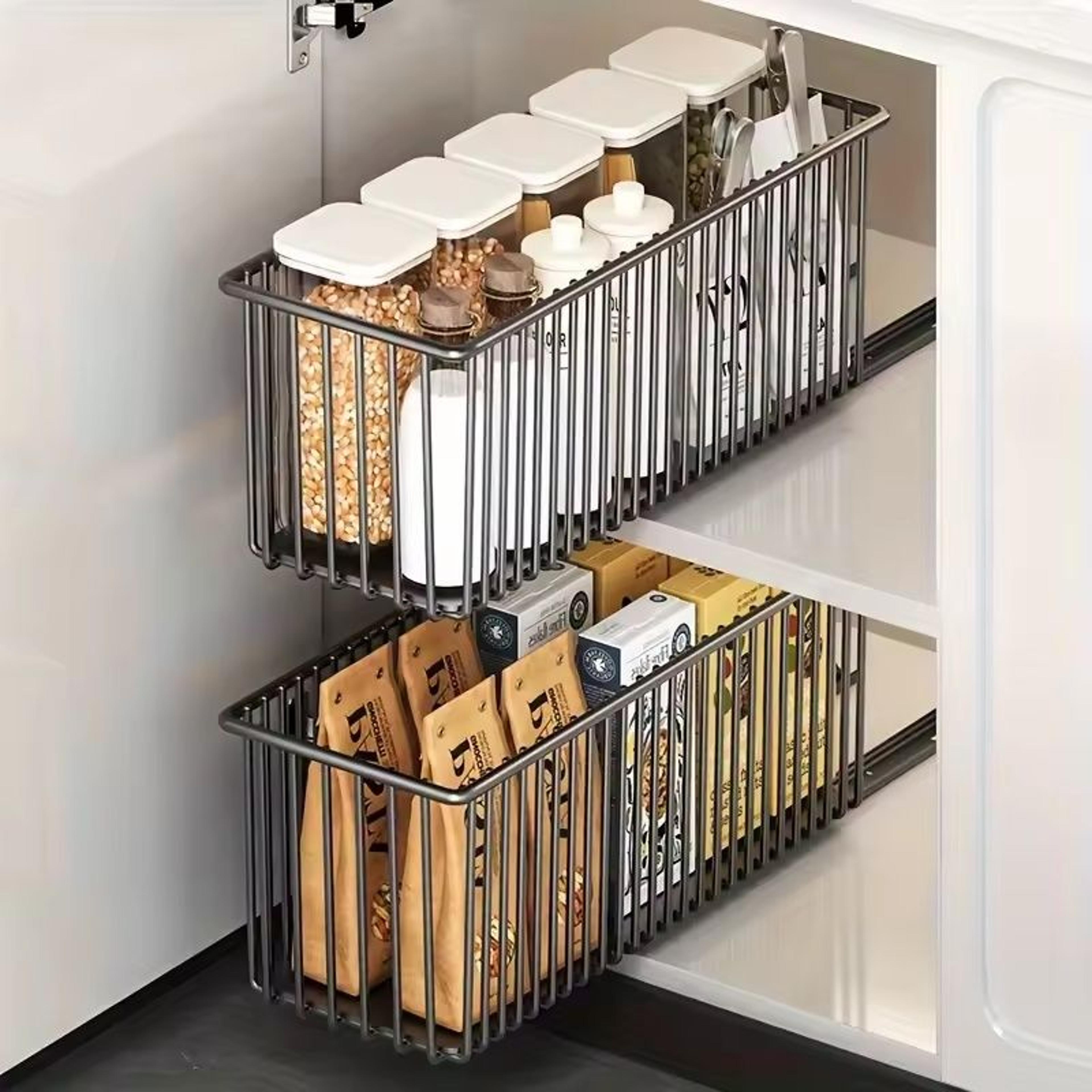 slide-out pull-out cabinet organizer & under-sink storage basket