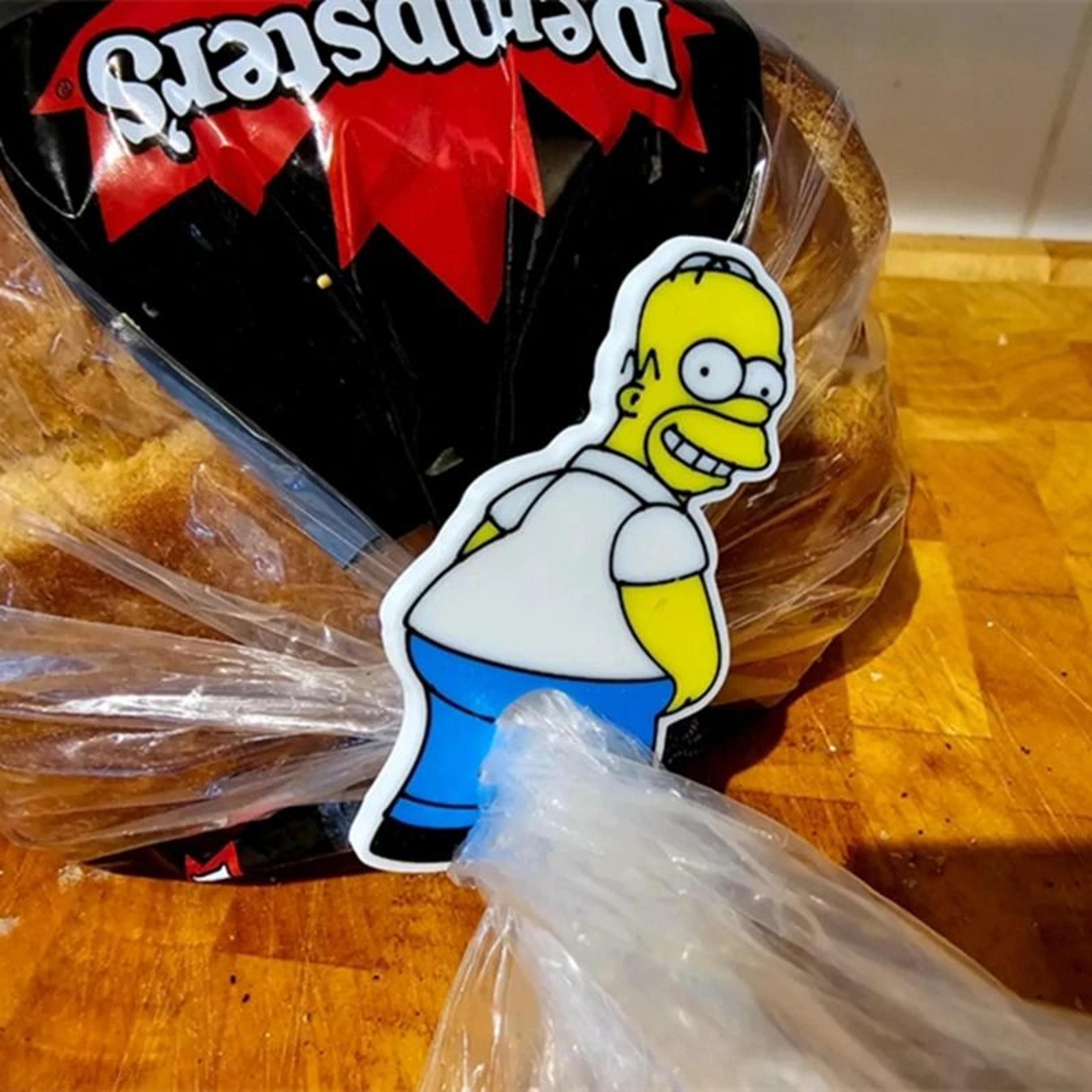 funny homer simpson butt bread clip & bag closure