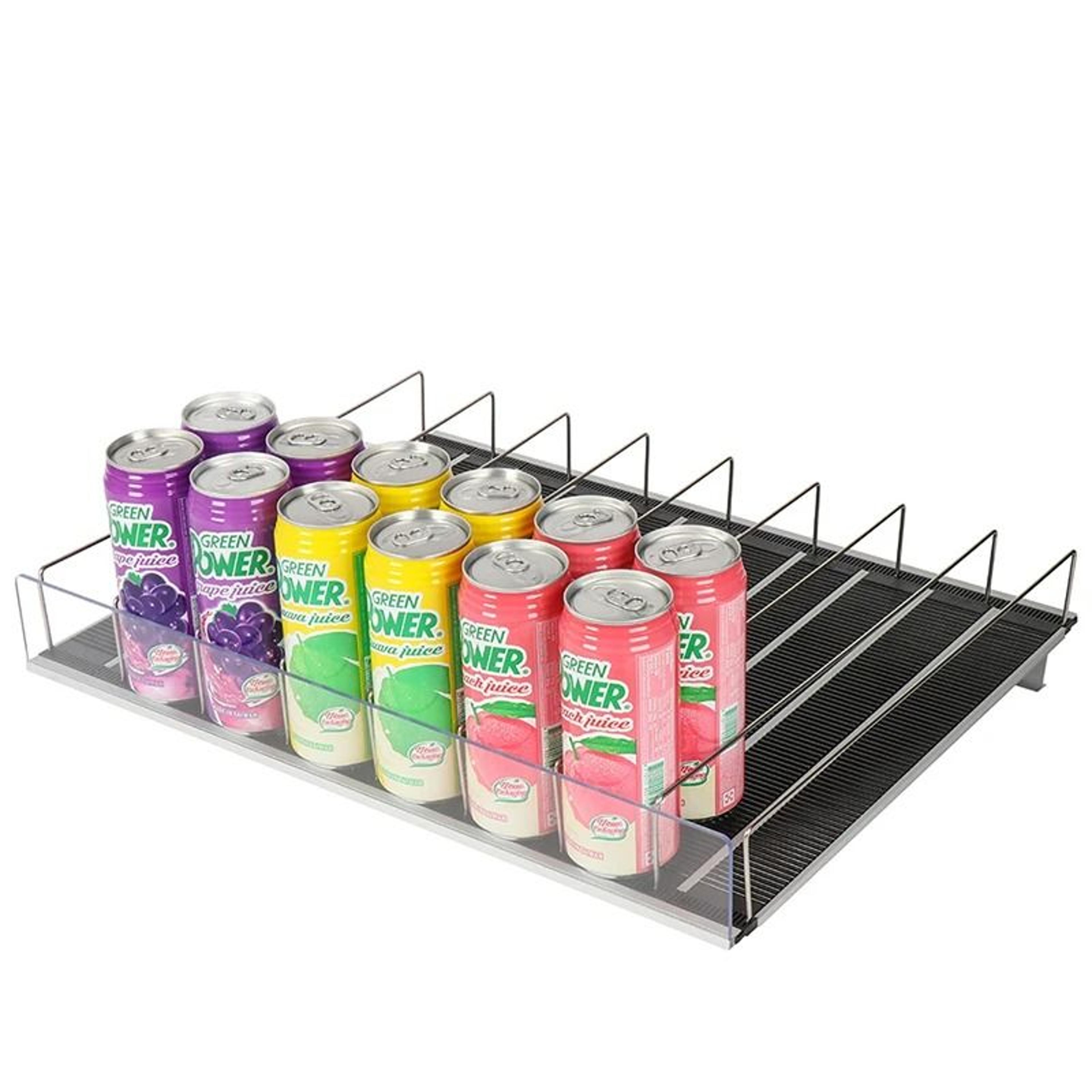 refrigerator gravity-feed beverage roller rack & cooler basket