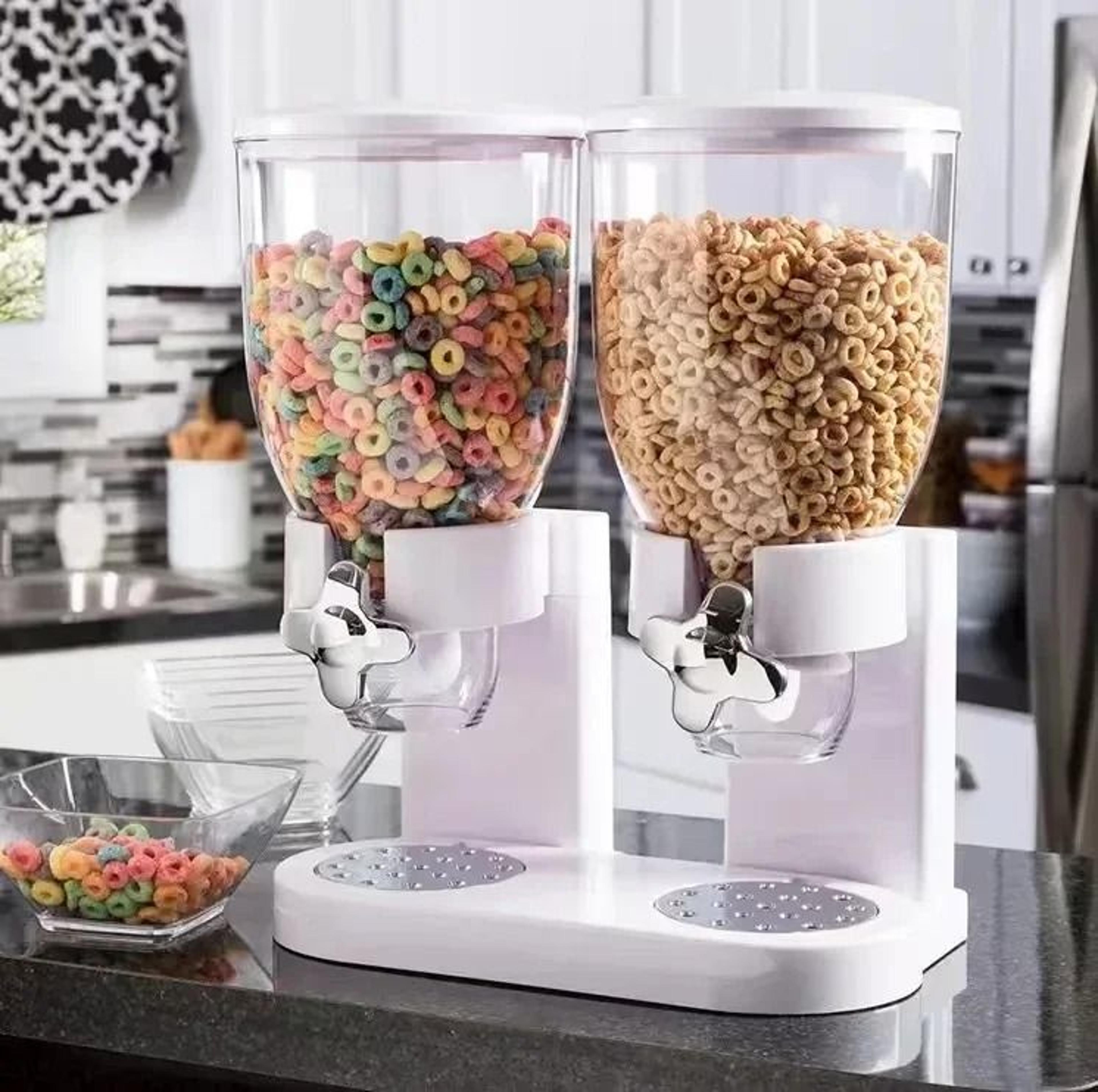 dual-control countertop cereal & dry food dispenser