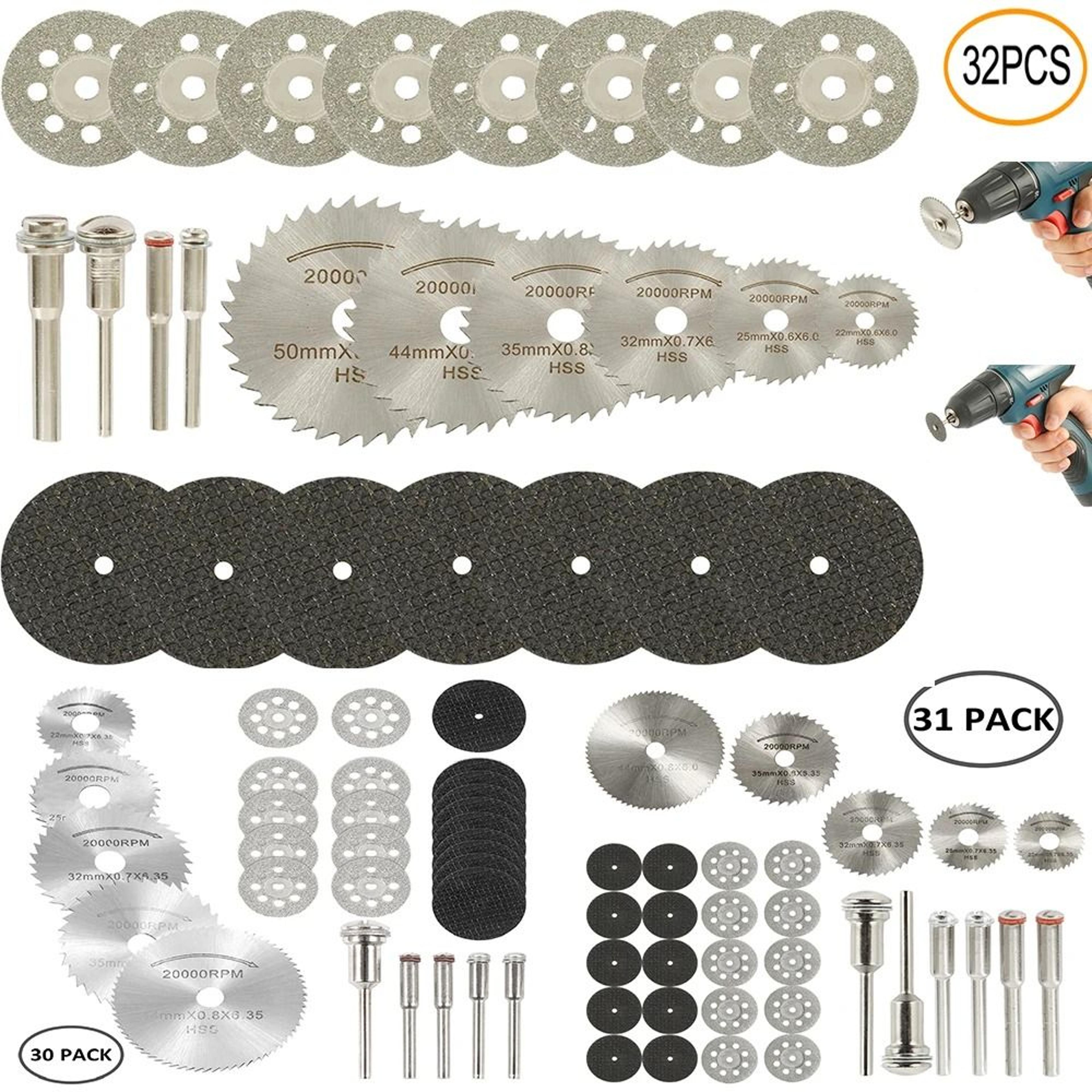 rotary tool mini circular saw blade & cutting disc set (6 to 32-piece)