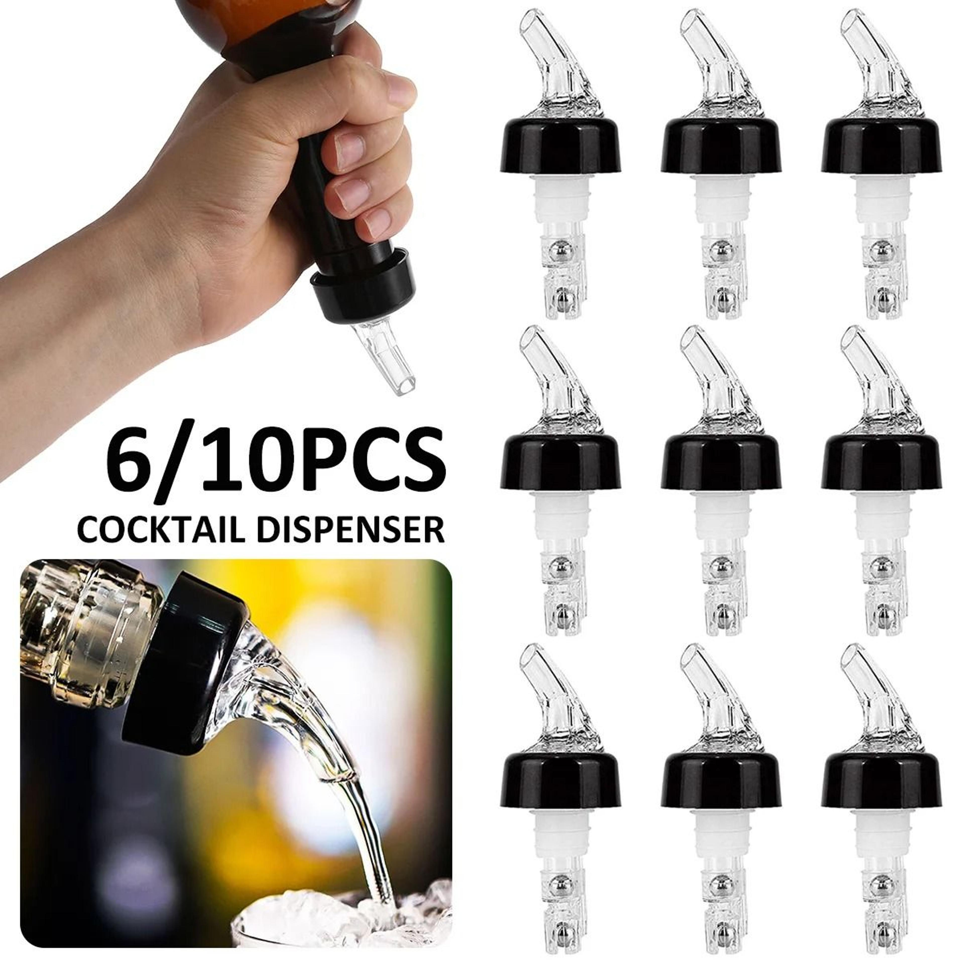 6/10-piece automatic measured bottle pourer & quick cocktail dispenser set