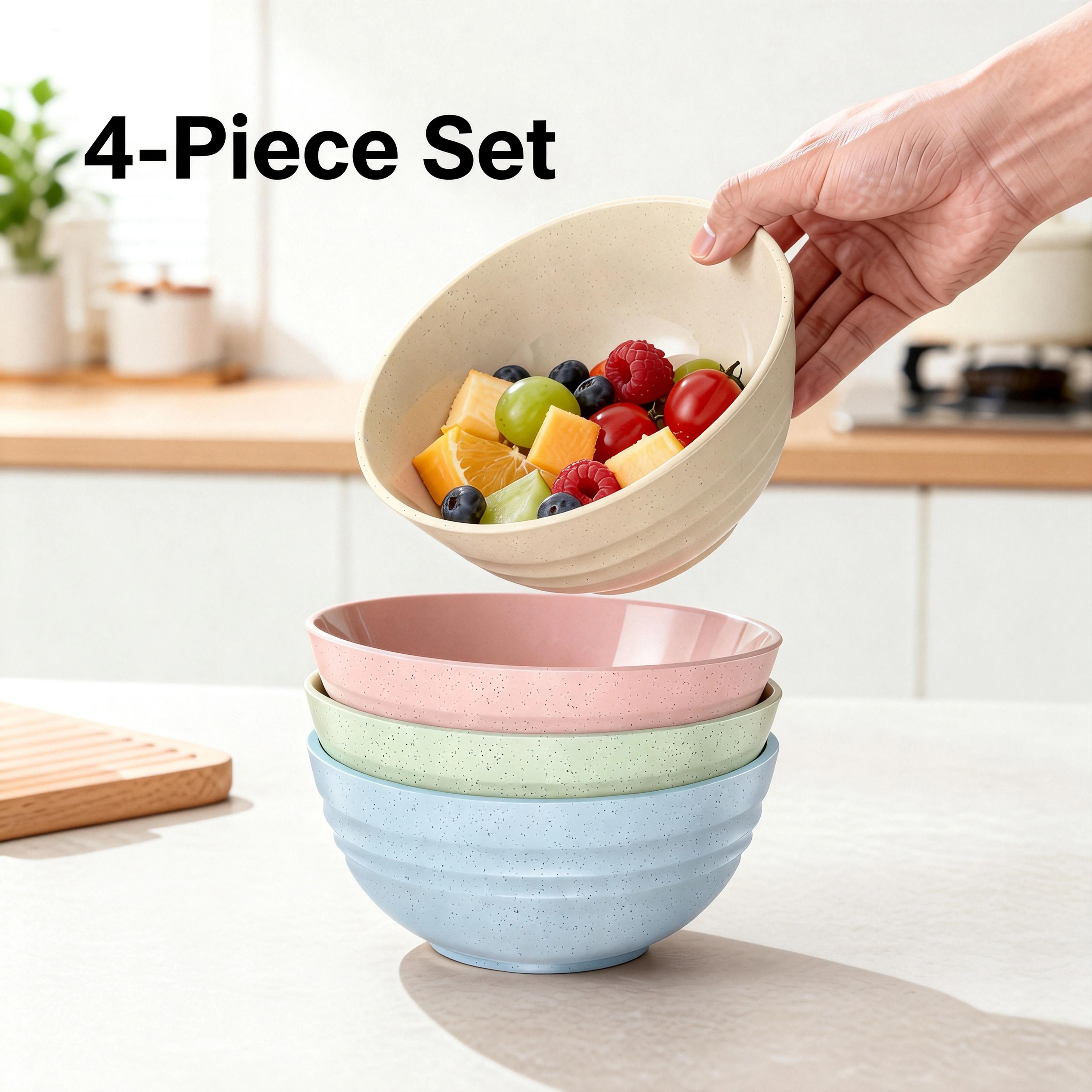unbreakable cereal bowl set