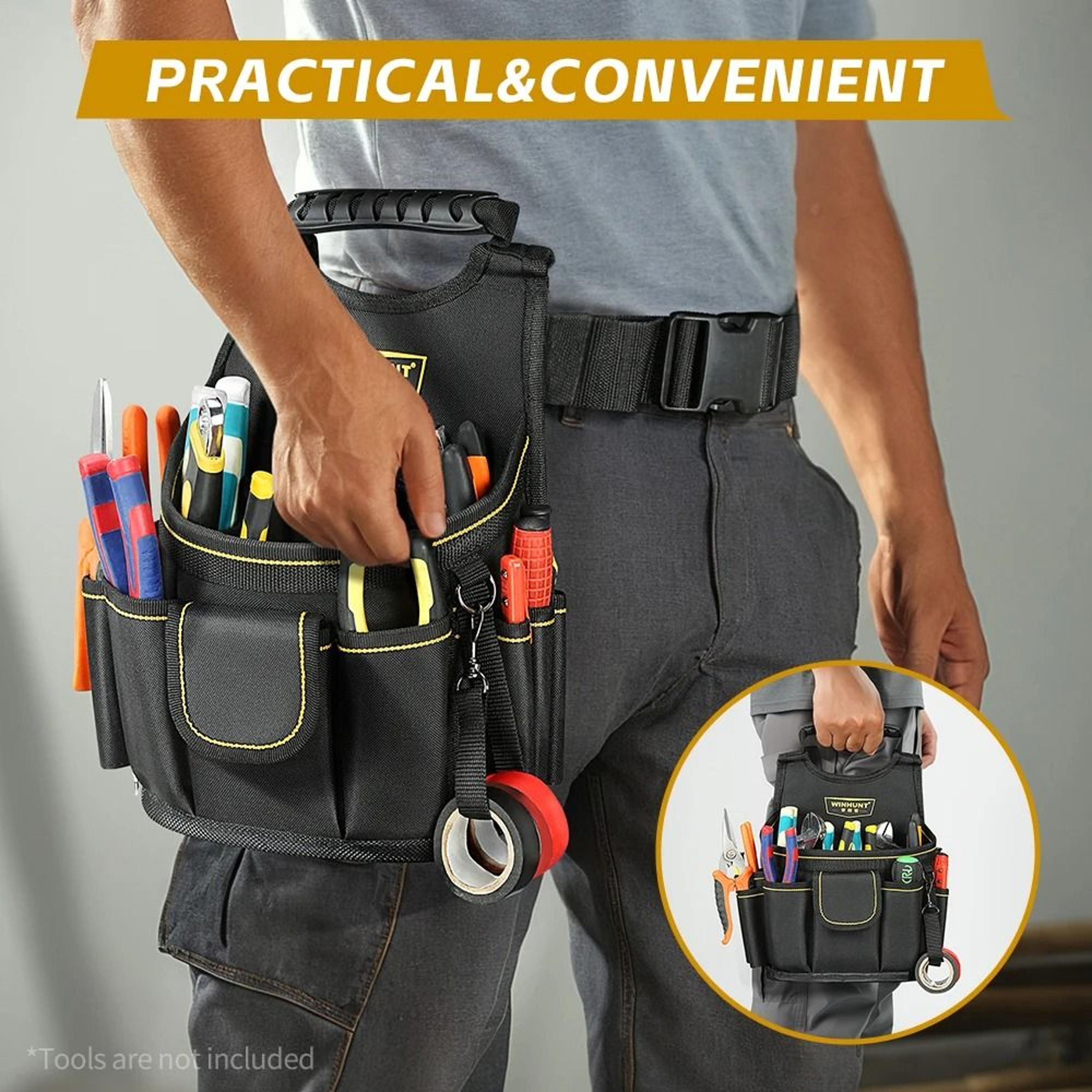 professional multi-compartment electrician tool pouch